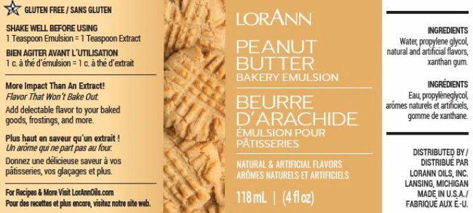 Peanut Butter Bakery Emulsion (Peanut Free) - 4 oz. - 16 oz.