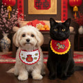 Fortune Blessing Chinese New Year Pet Bib | Dog & Cat Lunar Accessory