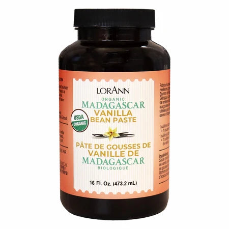 Organic Madagascar Vanilla Bean Paste | 4 oz, 16 oz | LorAnn Oils Canada