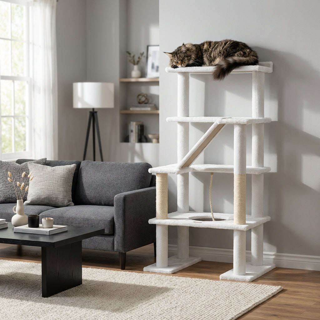 Maine Coon 65" Cat Tower - 5-Level Cat Tree