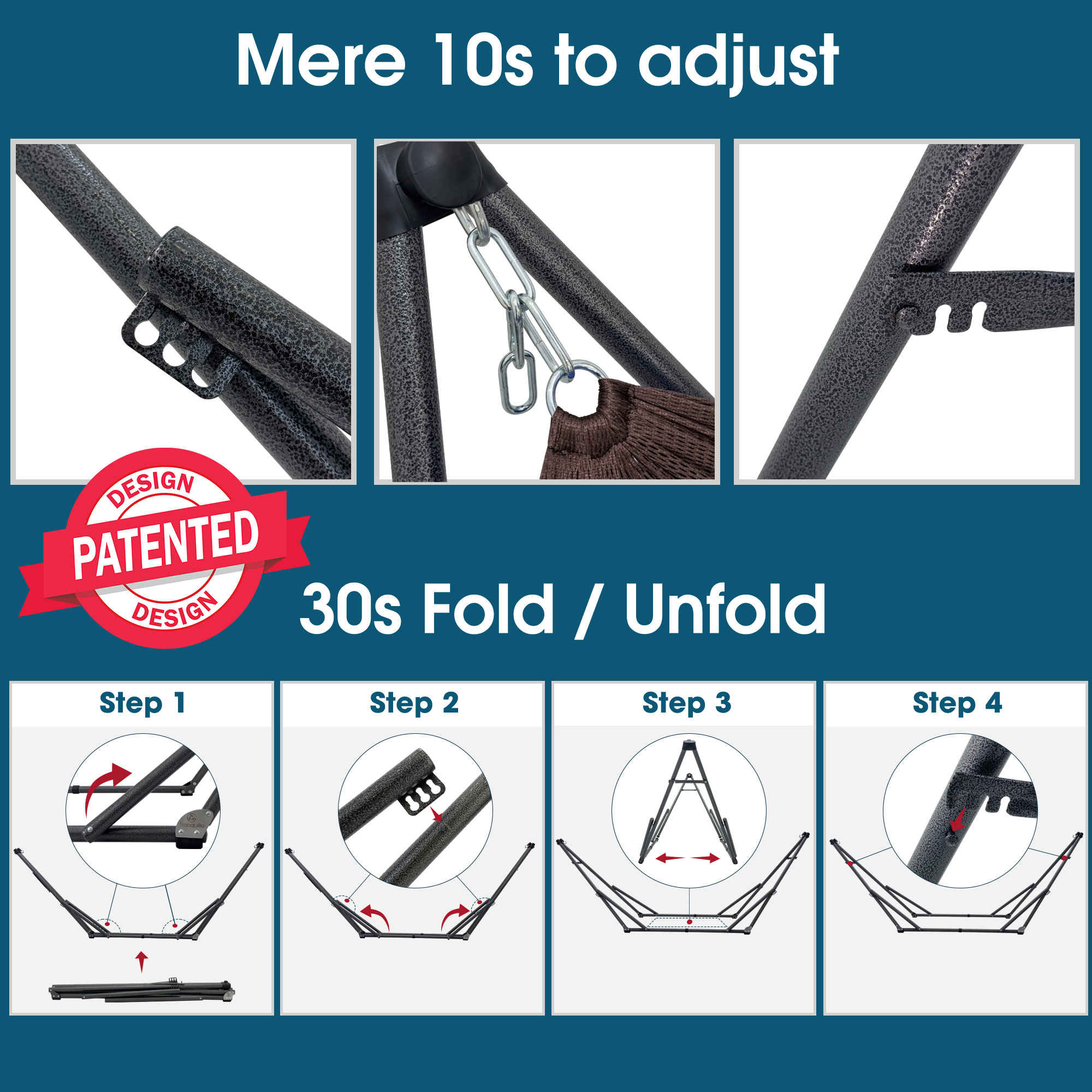 Original Collapsible Hammock with Stand