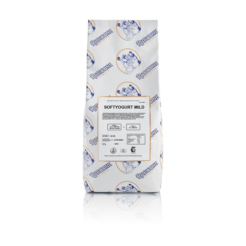 Premium Soft Serve Frozen Yogurt Mix - Complete Ready Base - Case of 8 x 1.8 KG bags - Rubicone Canada - Ships Free Within Canada on Orders Above CAD $199