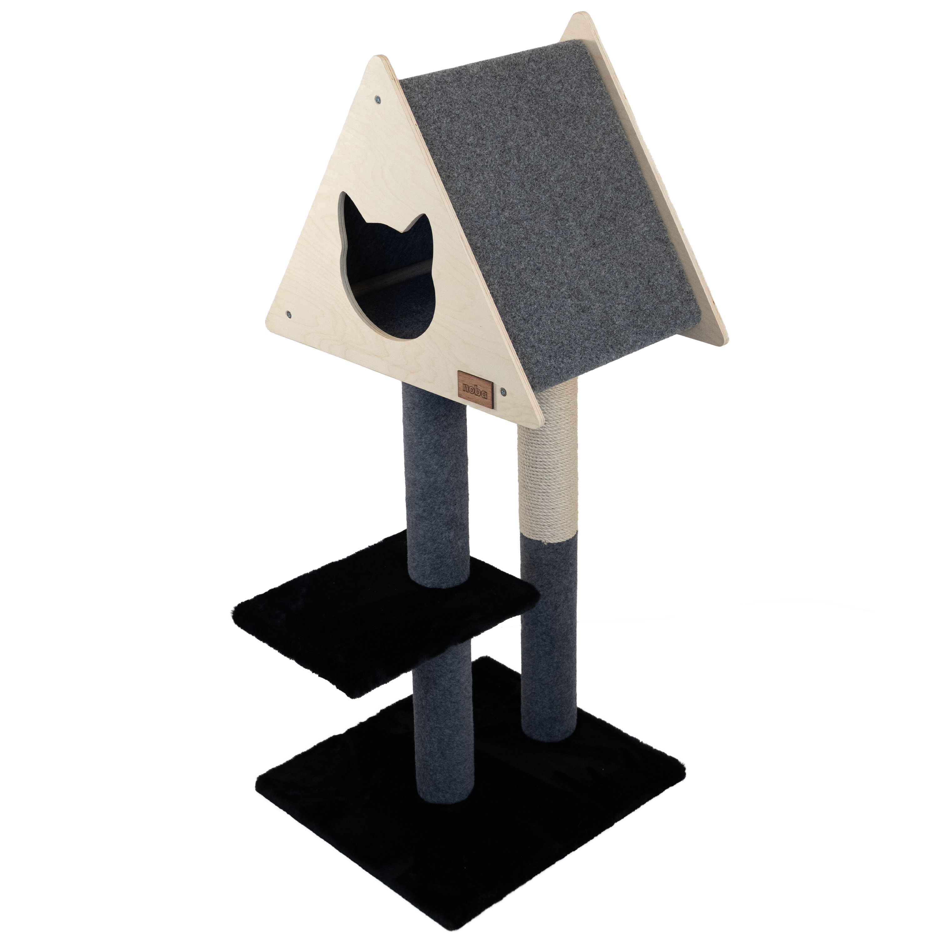Teepee Hideout - Deluxe 2-Level Cat Tree