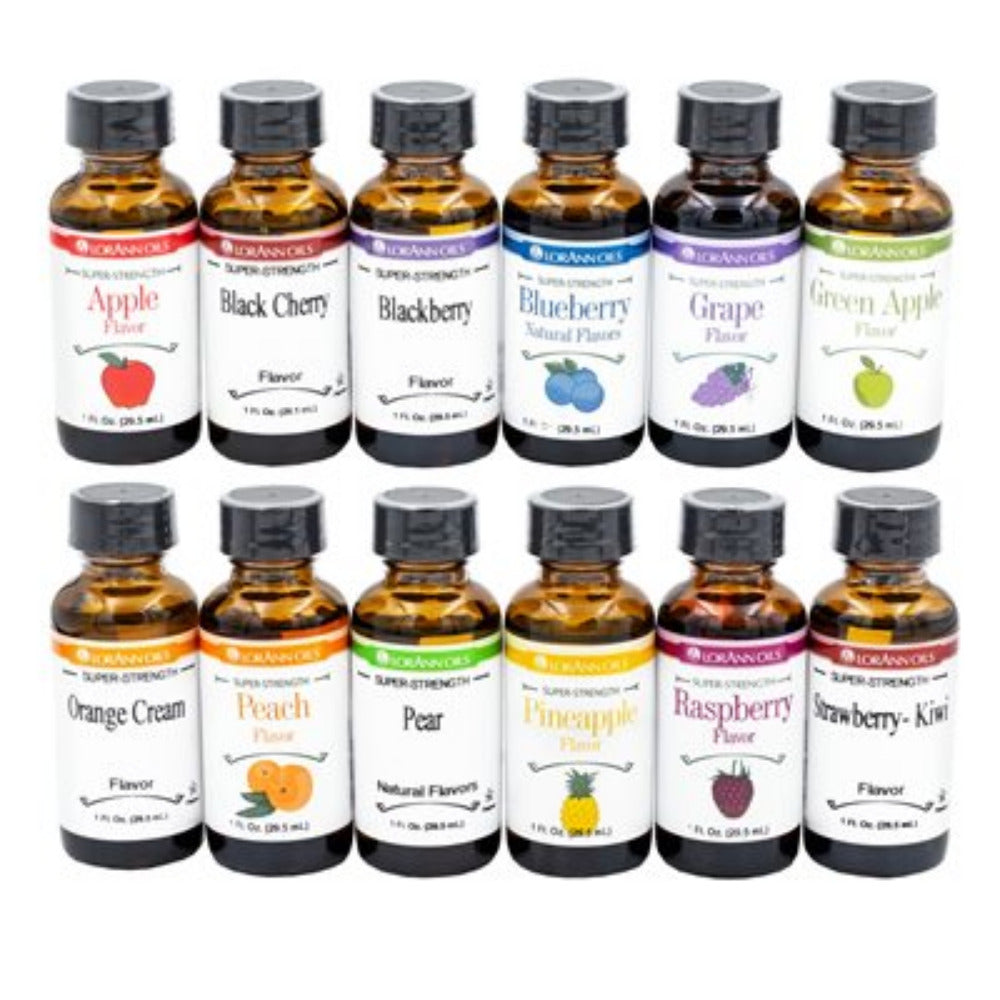 LorAnn Simply Fruity Super-Strength Variety Pack 12 x 30 mL bottles