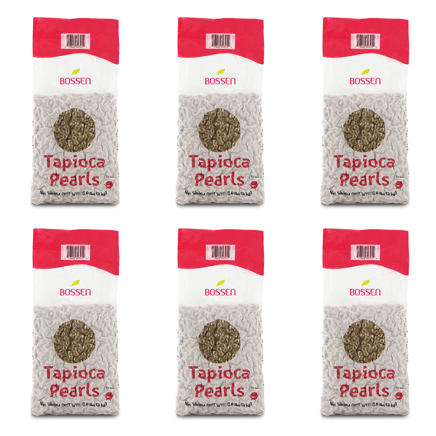 Tapioca Pearls Boba - Bossen Boba (3kg) | Case of 6 Bags | 60 Cases to a Pallet | Tapioca Pearls Foodservice Canada | Ships Free Within Canada on Orders Above CAD $199