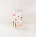 Plastic Camping Cup with Lid & Straw