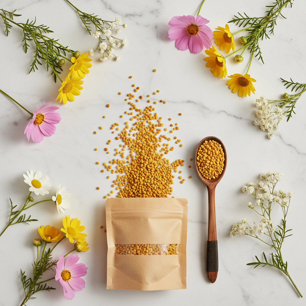 Bee Pollen Flat Lay