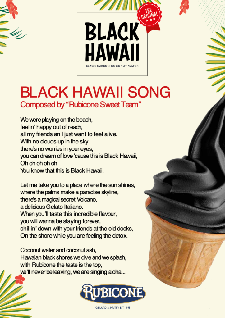 Vegan Black Hawaii Ready Base for Gelato & Soft Serve - Case of 8 x 1.45 KG bags - Rubicone Canada - Ships Free Within Canada on Orders Above CAD $199