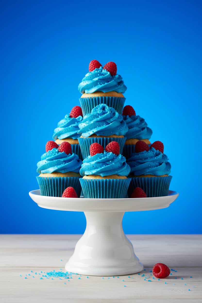 Blue Raspberry Cupcakes