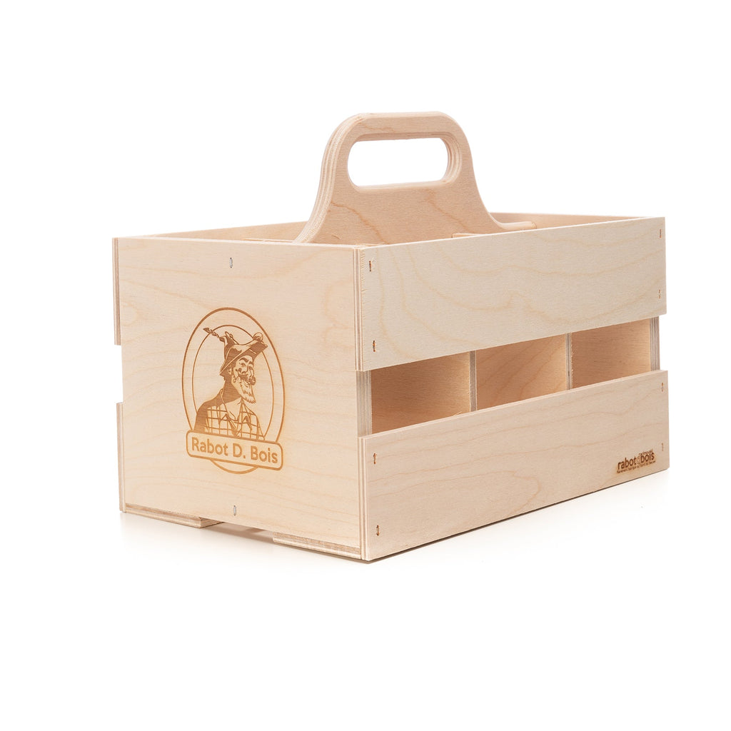 6-Pack - D-Boire Wood Crate for Bottles and Cans