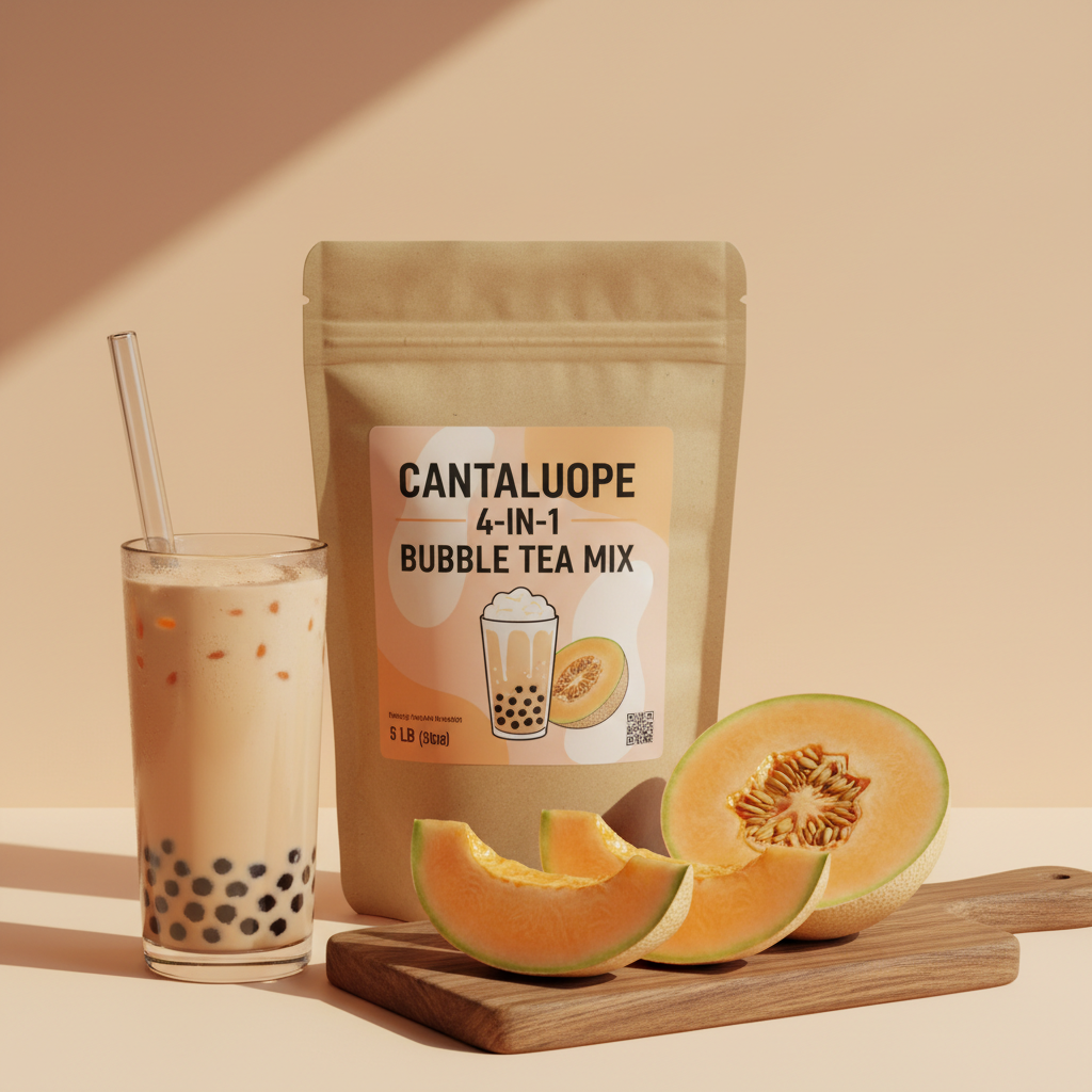Cantaloupe Bubble Tea Hero