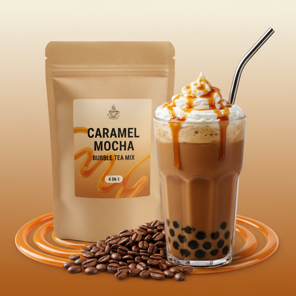 Caramel Mocha Bubble Tea Hero