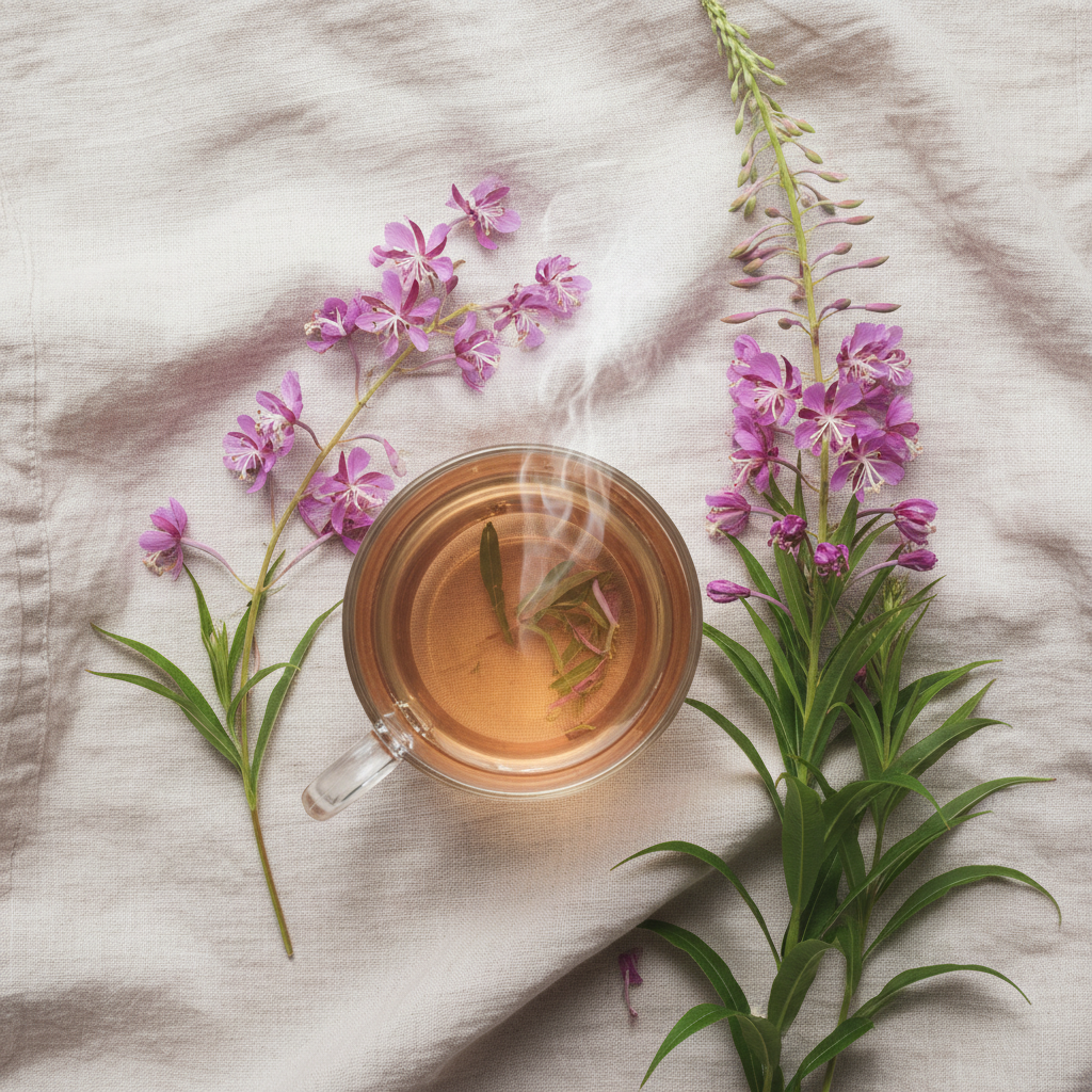 Fireweed Tea Flat Lay