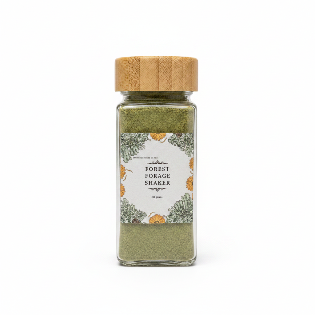 Forest Forage Shaker – clean white background jar