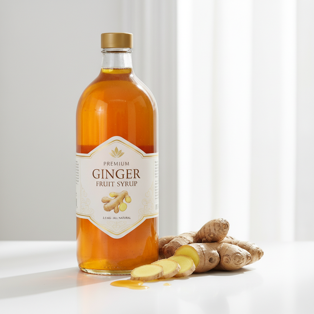 Ginger Syrup Bottle