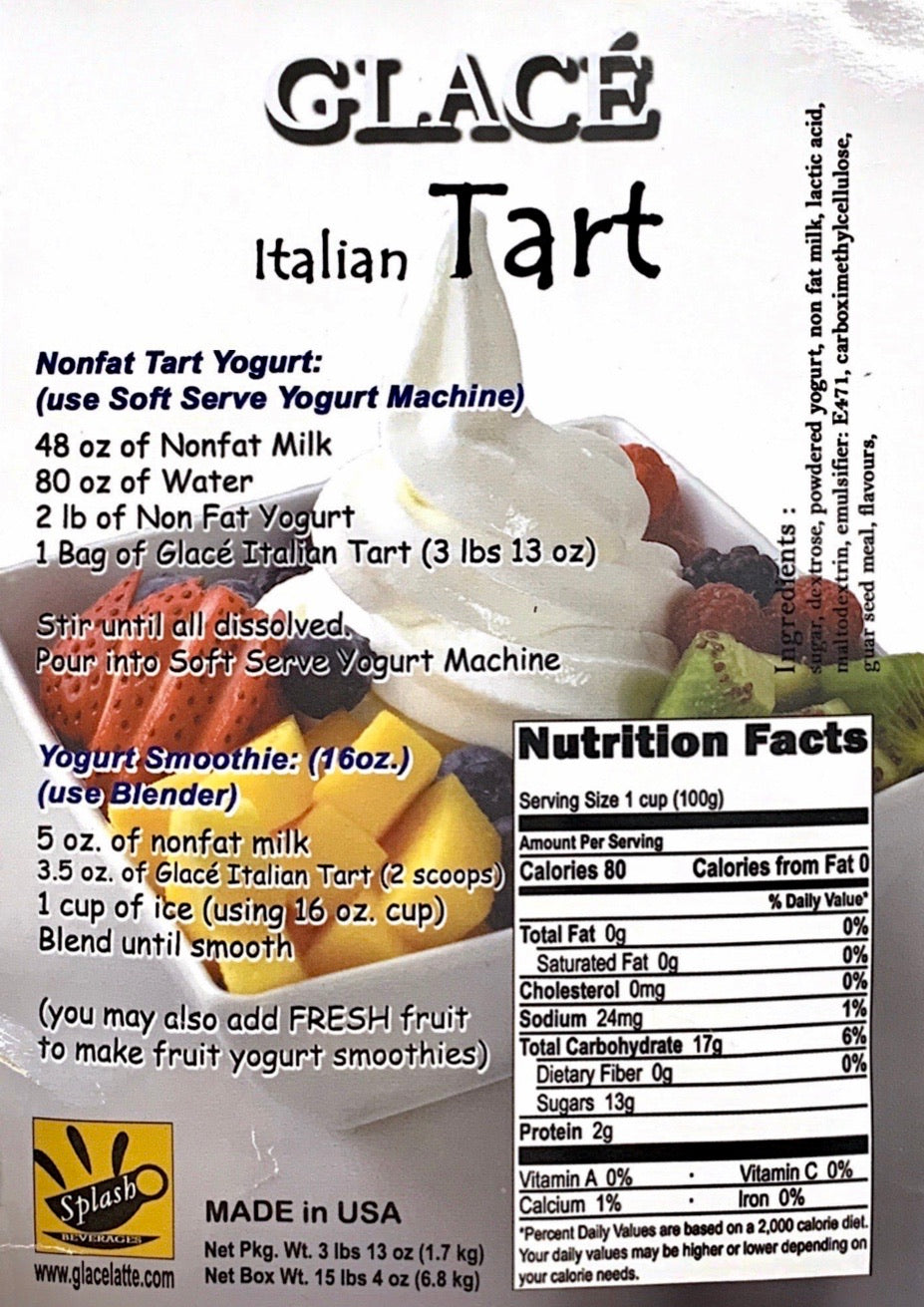 Yogurt Bliss - Italian Style Sweet-Tart Soft Serve Frozen Yogurt Mix (aka Dream Yogurt for Sweet Tart Yogurt Lovers), 3 lbs 13 oz per bag. - Ships Free Within Canada on Orders Above CAD $199