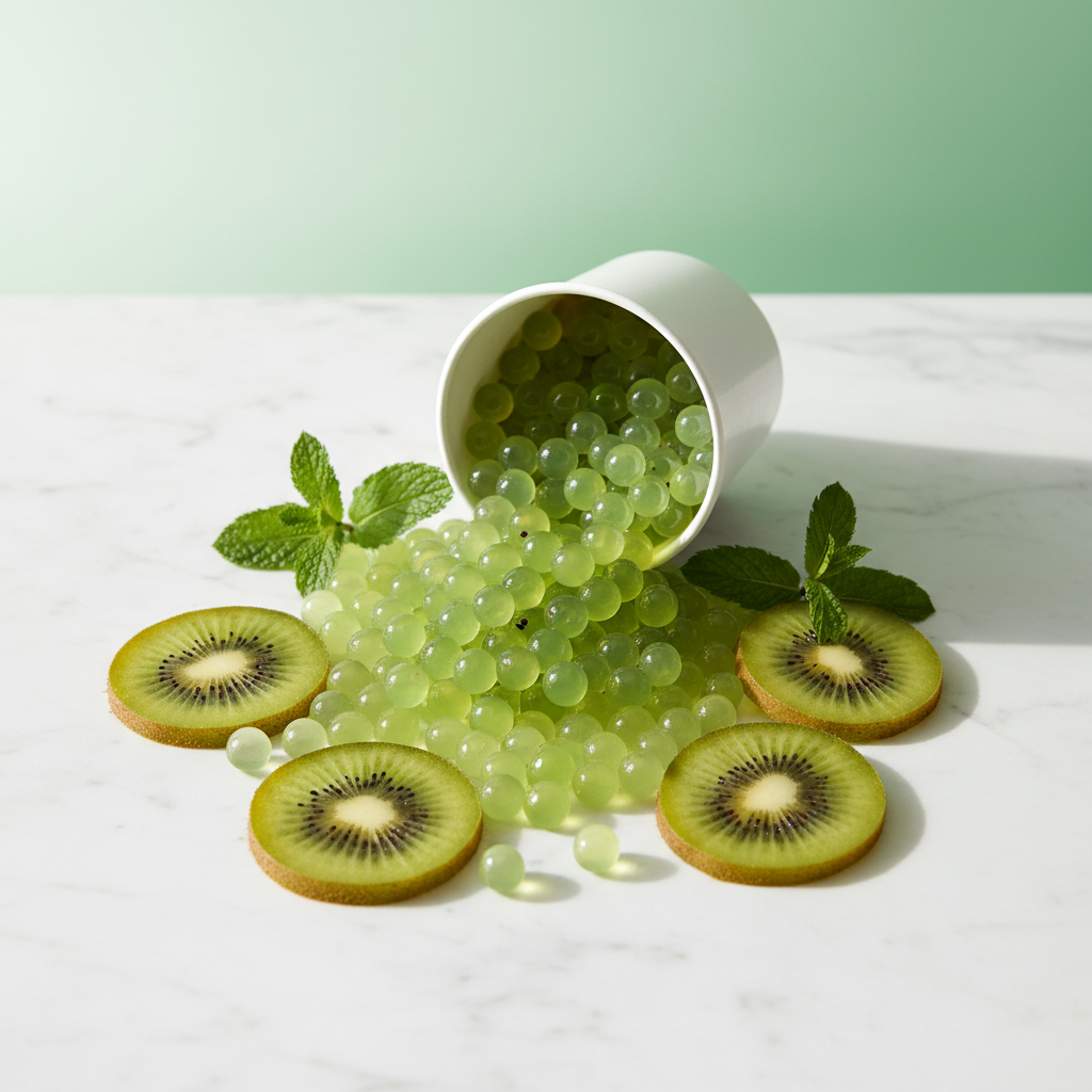 Kiwi Boba Flat Lay