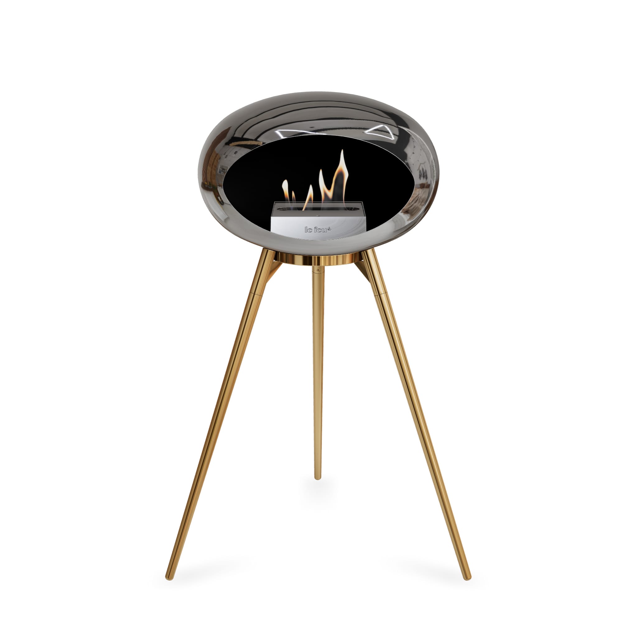 Le Feu Ground High Dome - Chromed Silver
