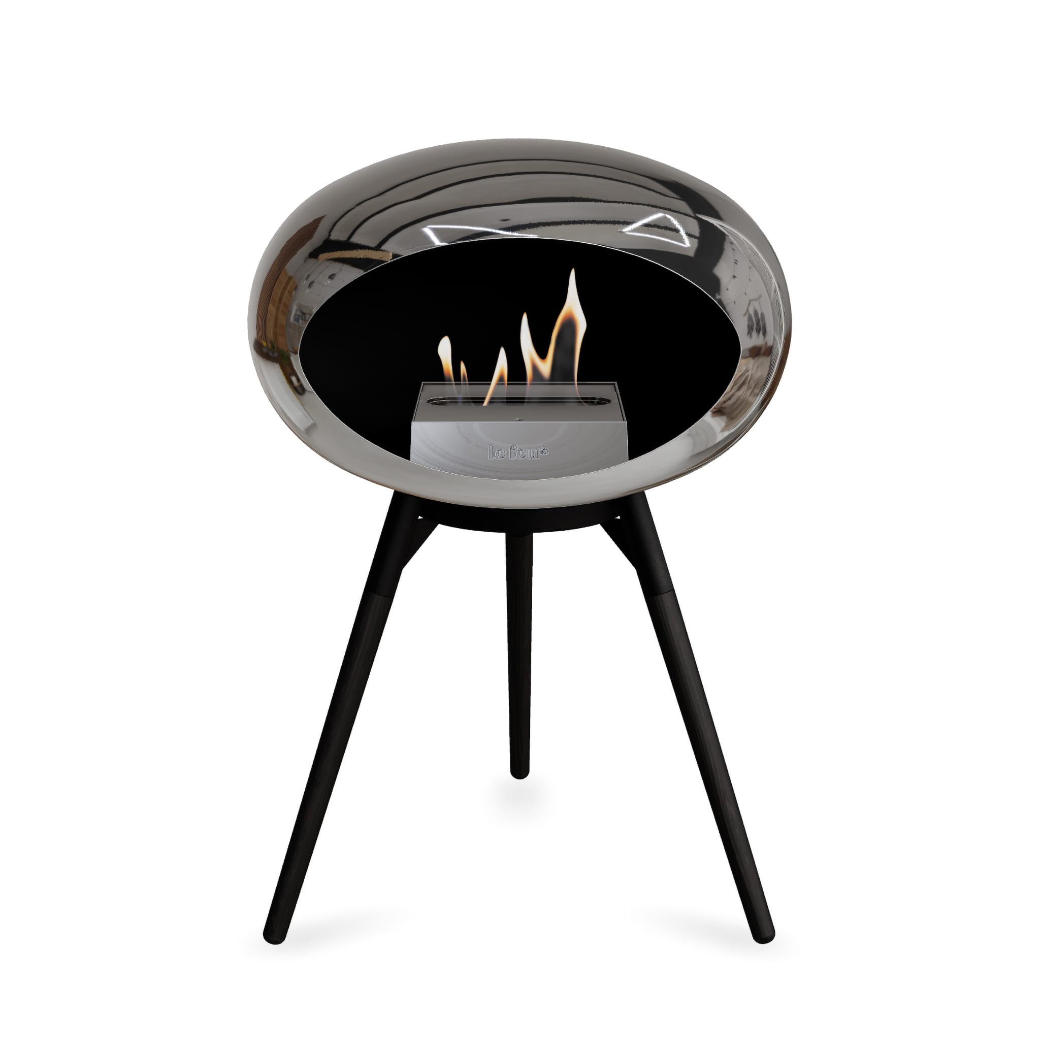 Le Feu Ground Low Dome - Chromed Silver