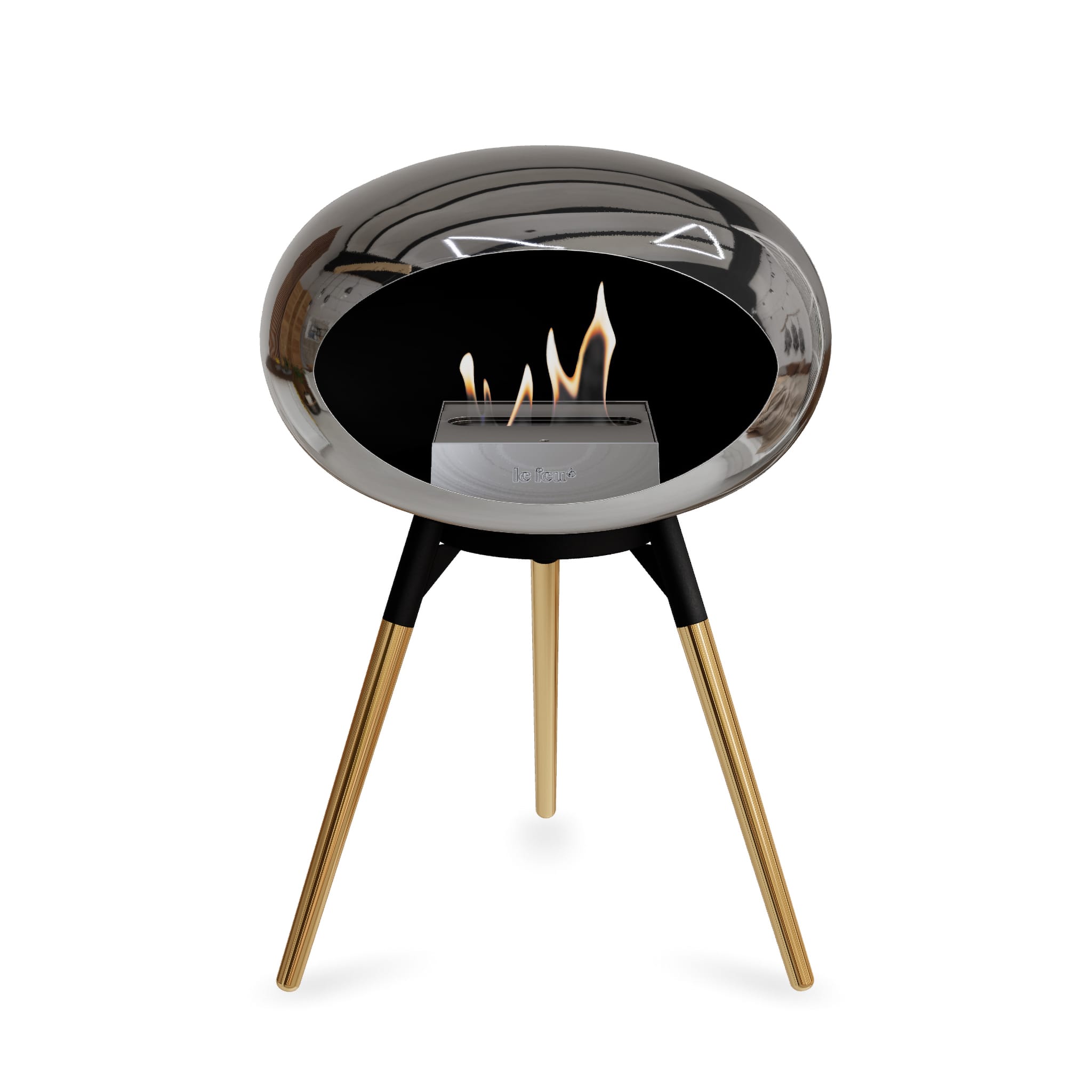 Le Feu Ground Low Dome - Chromed Silver