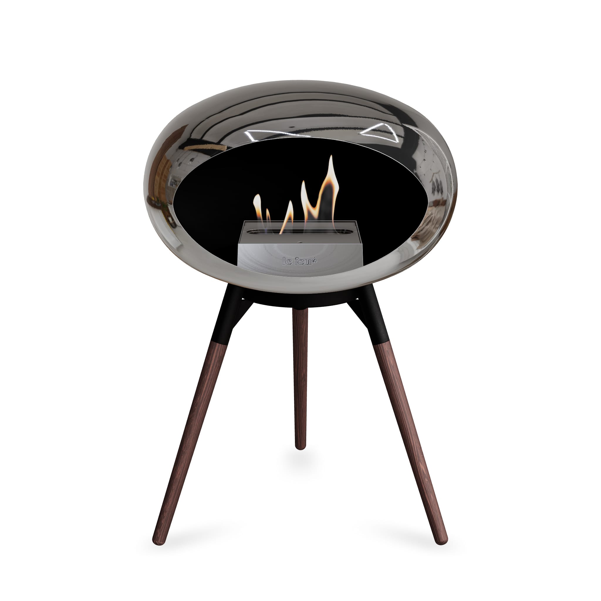 Le Feu Ground Low Dome - Chromed Silver