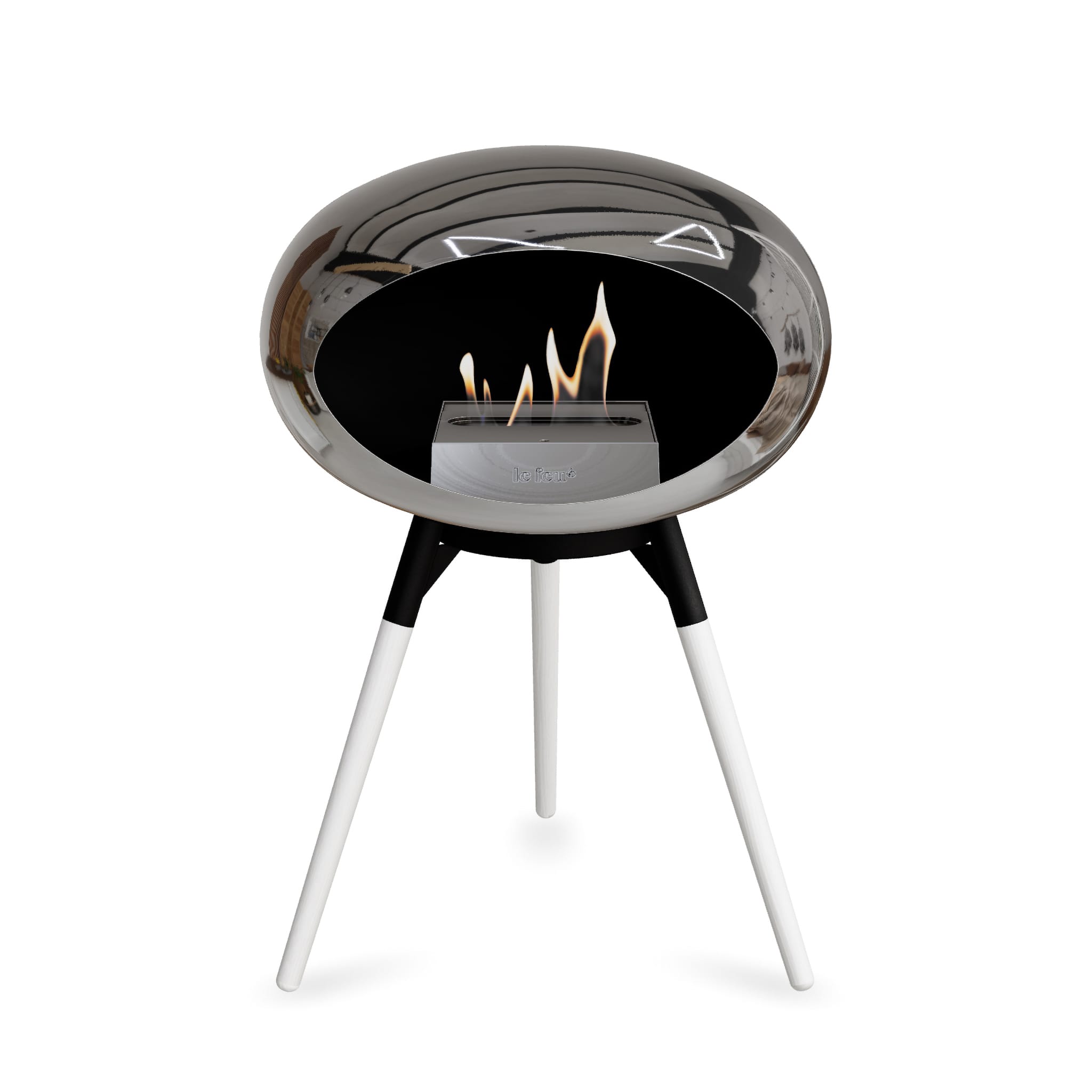 Le Feu Ground Low Dome - Chromed Silver