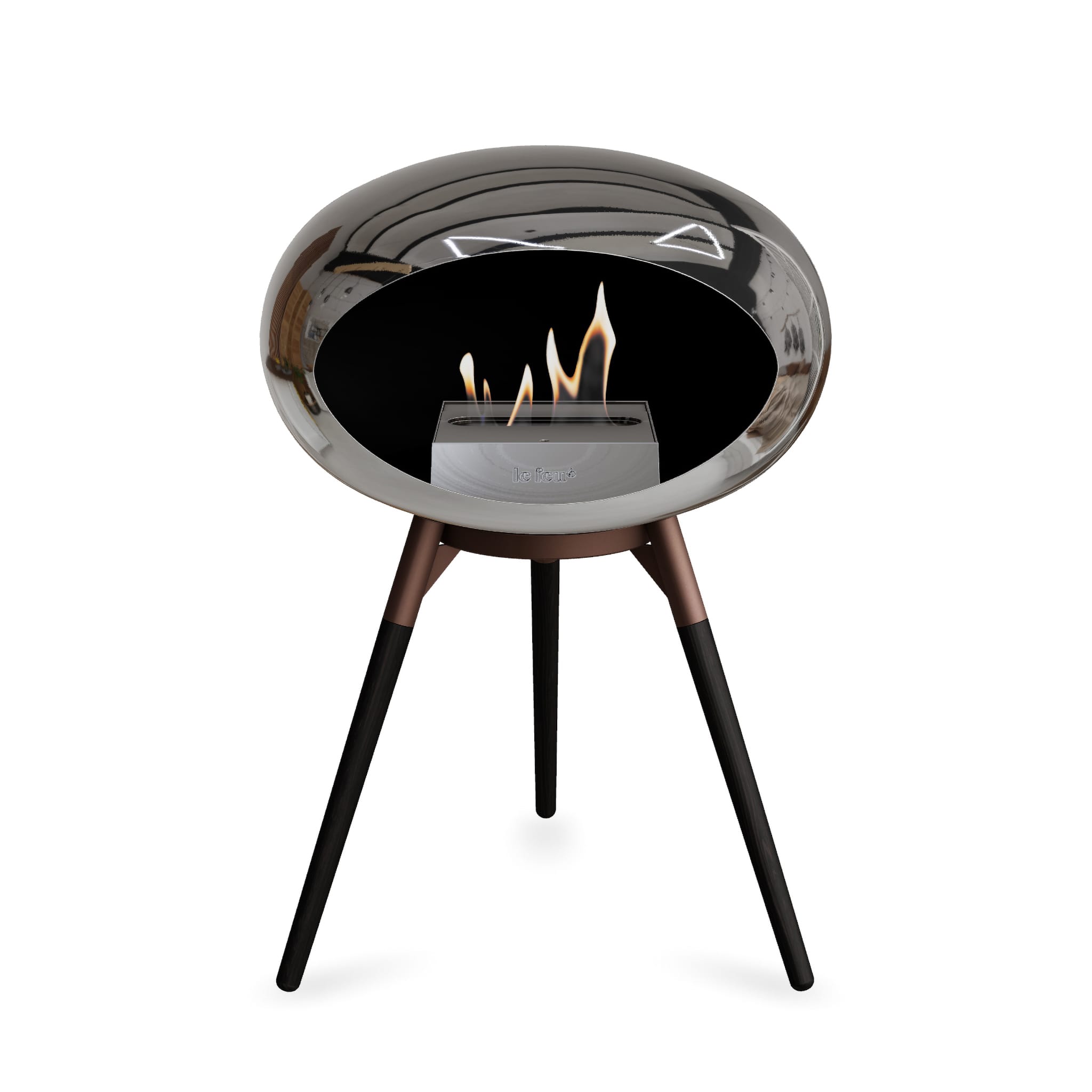 Le Feu Ground Low Dome - Chromed Silver