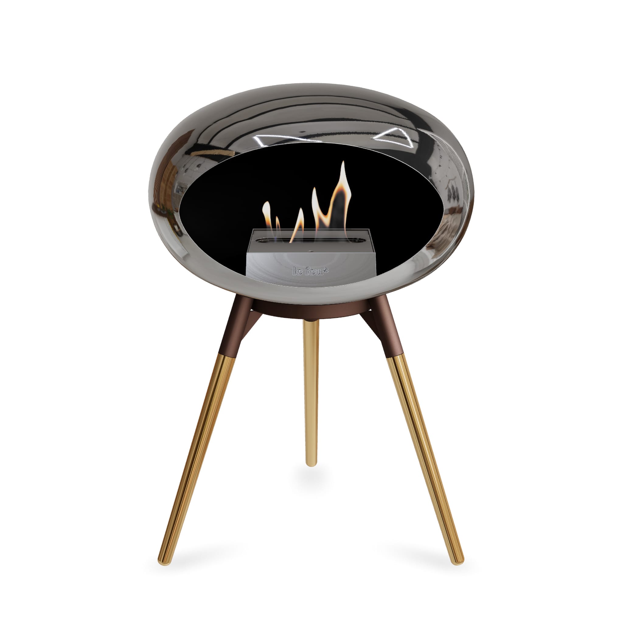 Le Feu Ground Low Dome - Chromed Silver