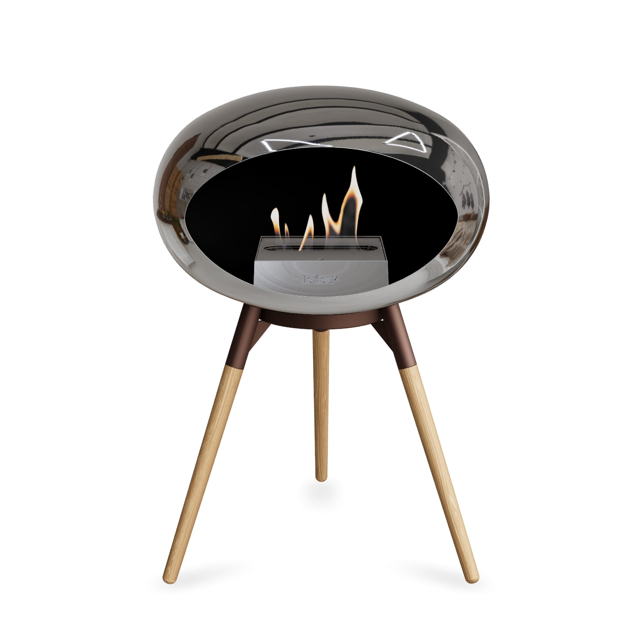 Le Feu Ground Low Dome - Chromed Silver