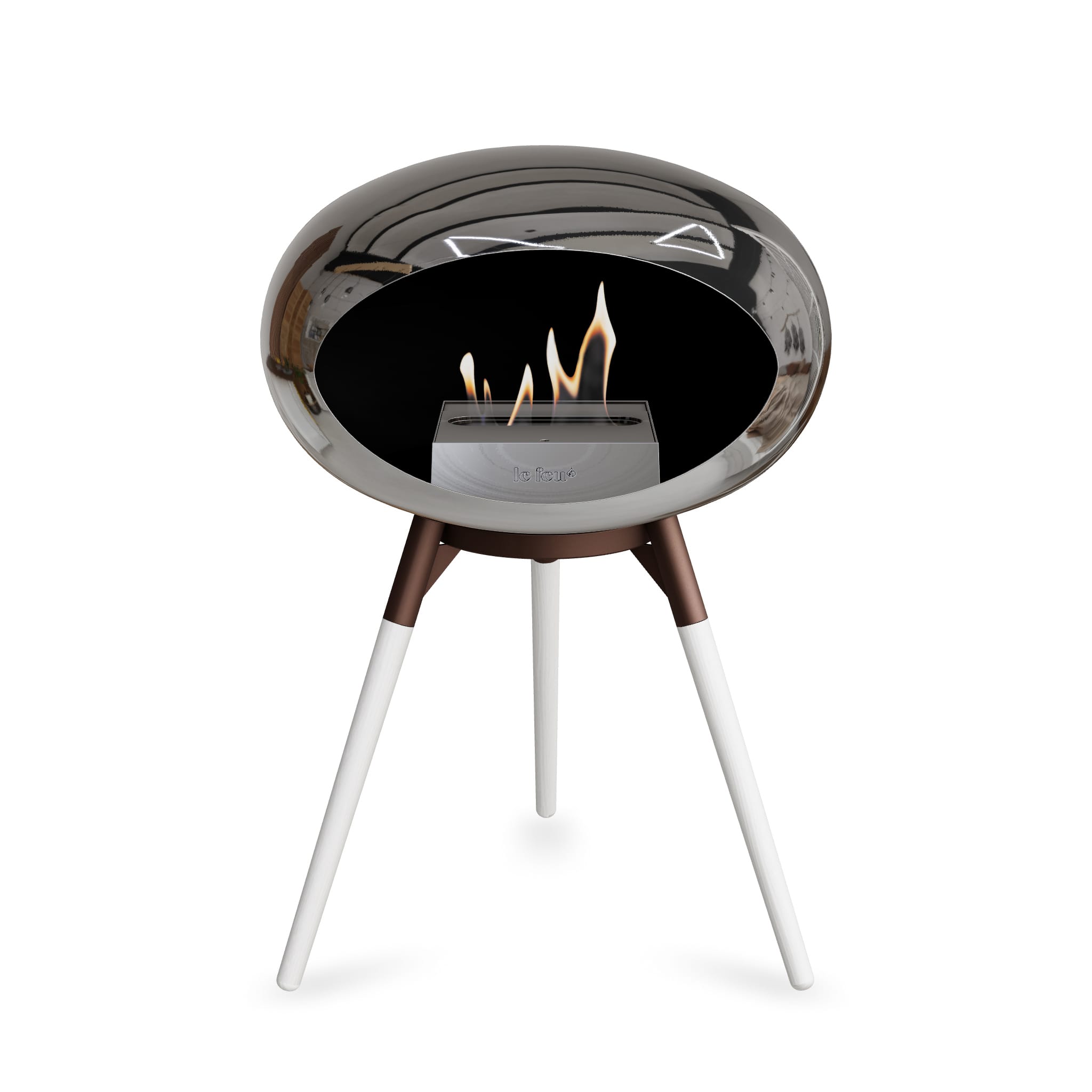 Le Feu Ground Low Dome - Chromed Silver