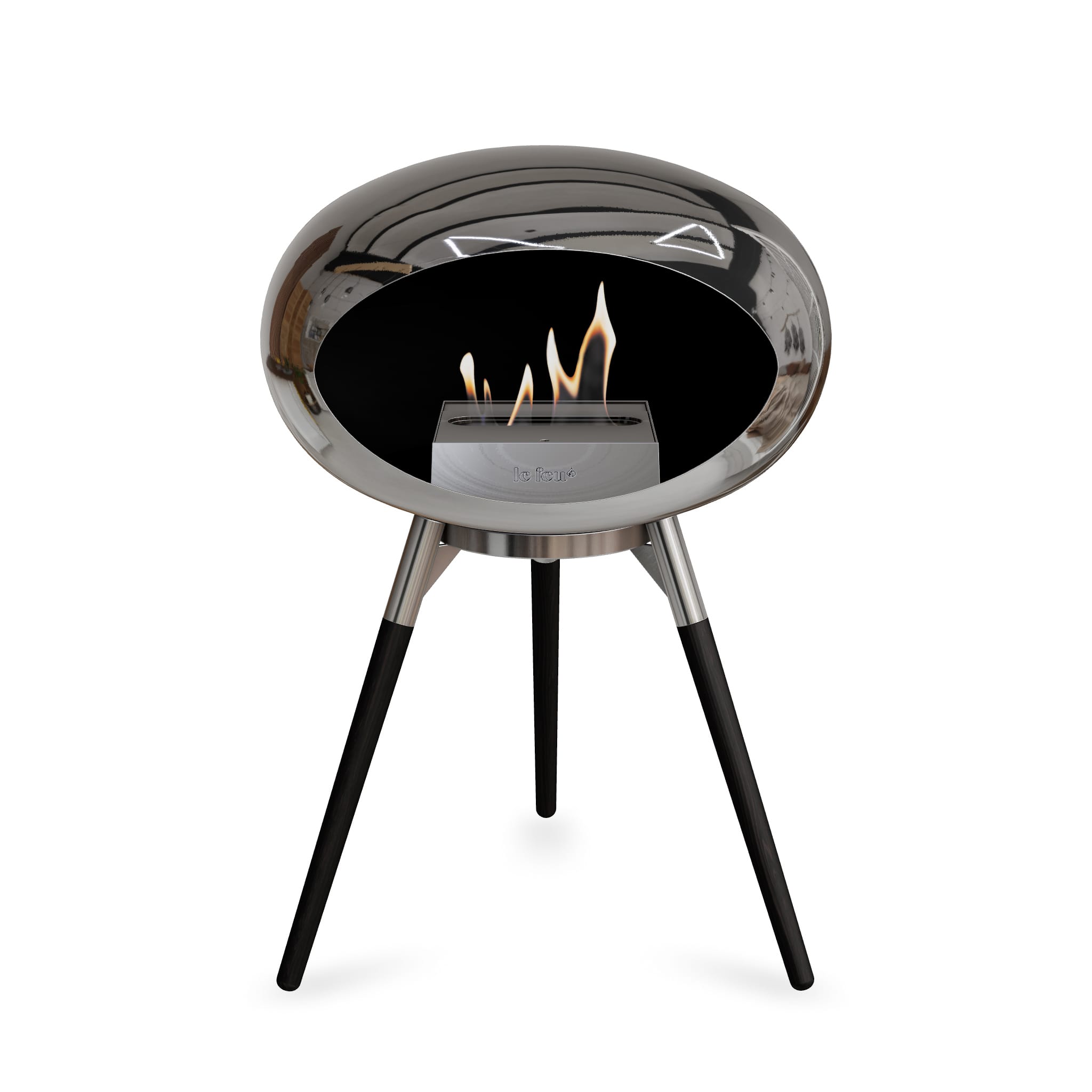 Le Feu Ground Low Dome - Chromed Silver