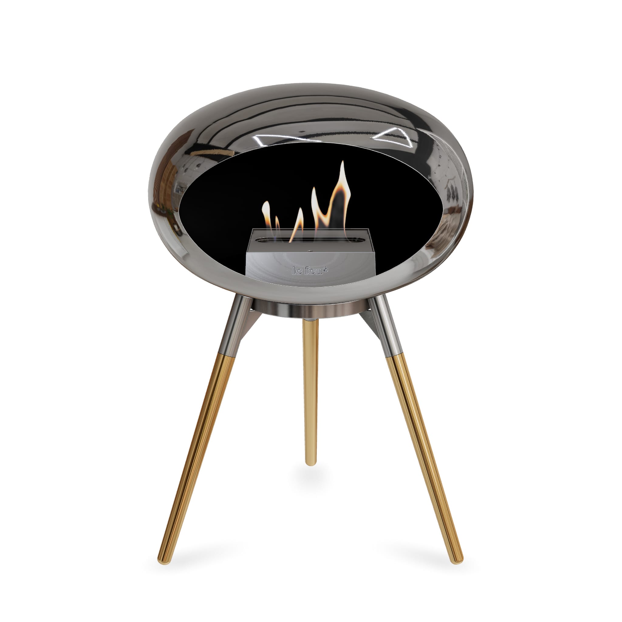 Le Feu Ground Low Dome - Chromed Silver