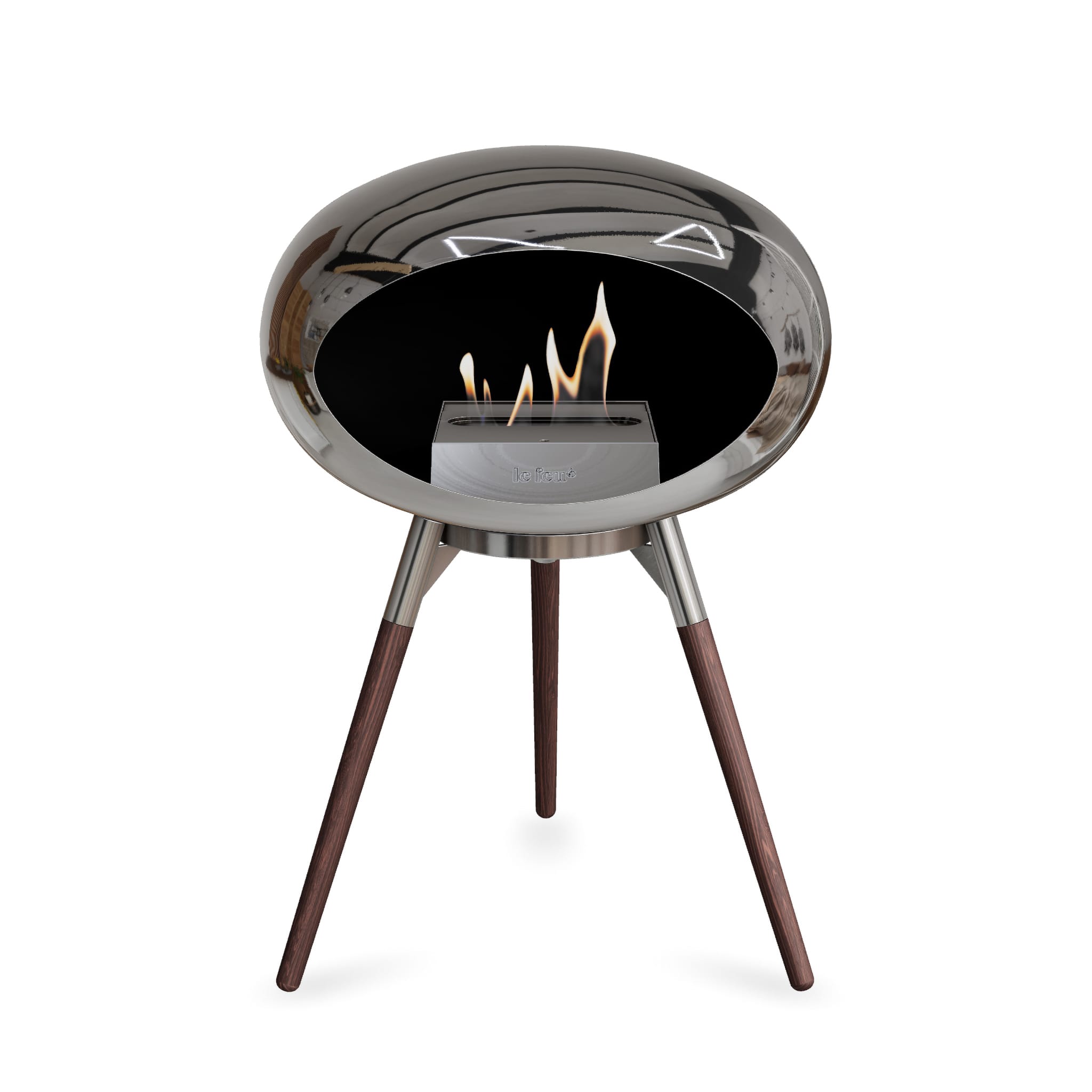 Le Feu Ground Low Dome - Chromed Silver