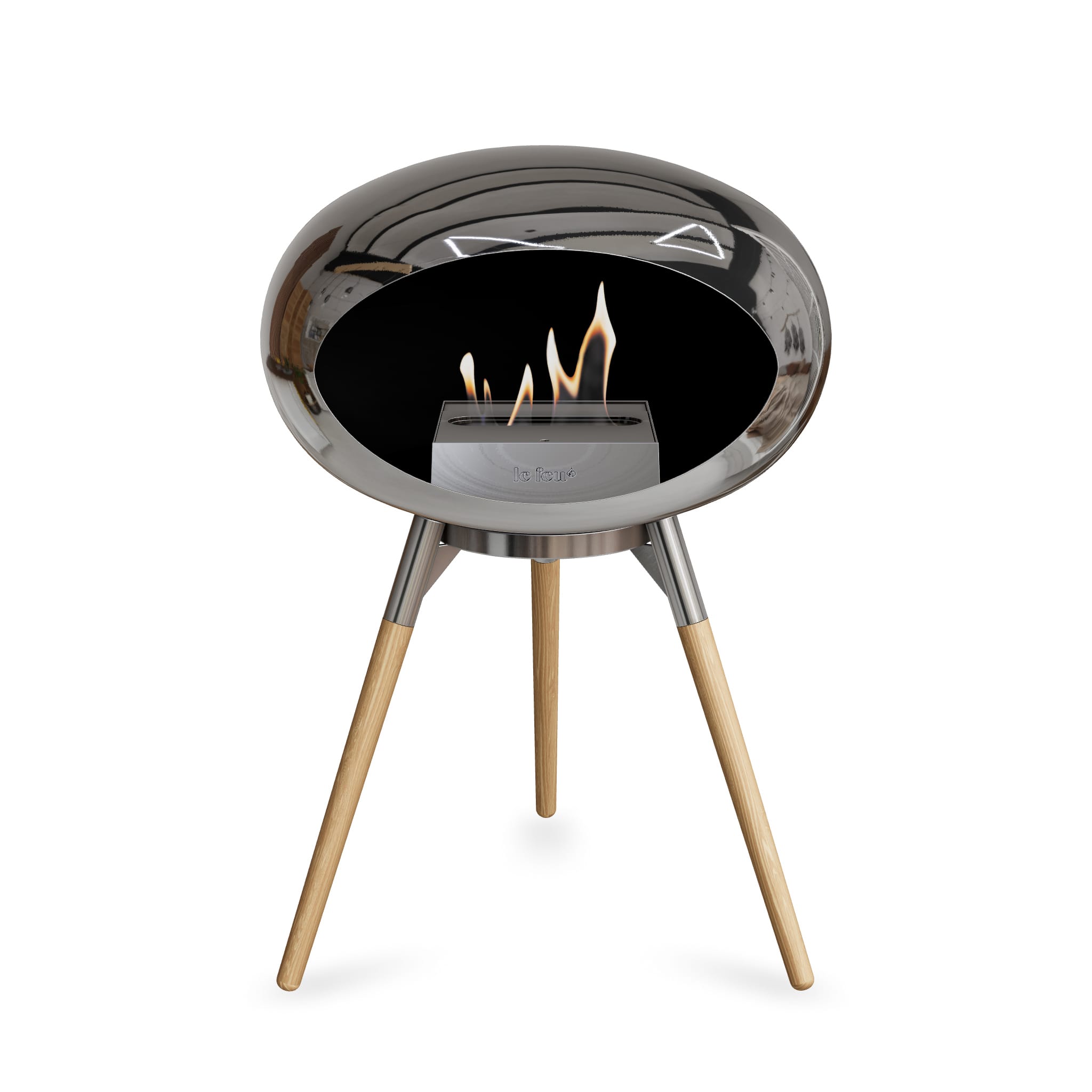 Le Feu Ground Low Dome - Chromed Silver