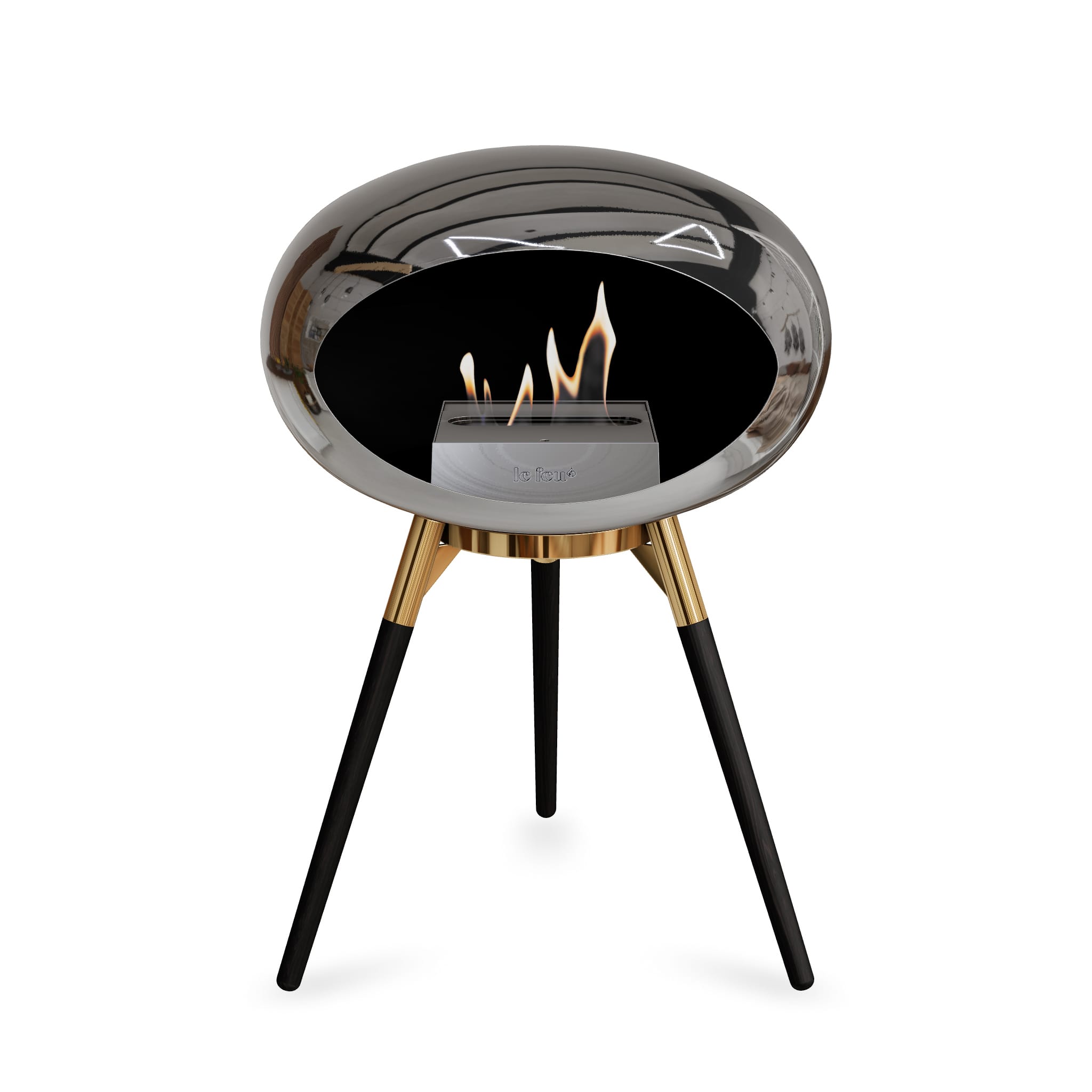 Le Feu Ground Low Dome - Chromed Silver