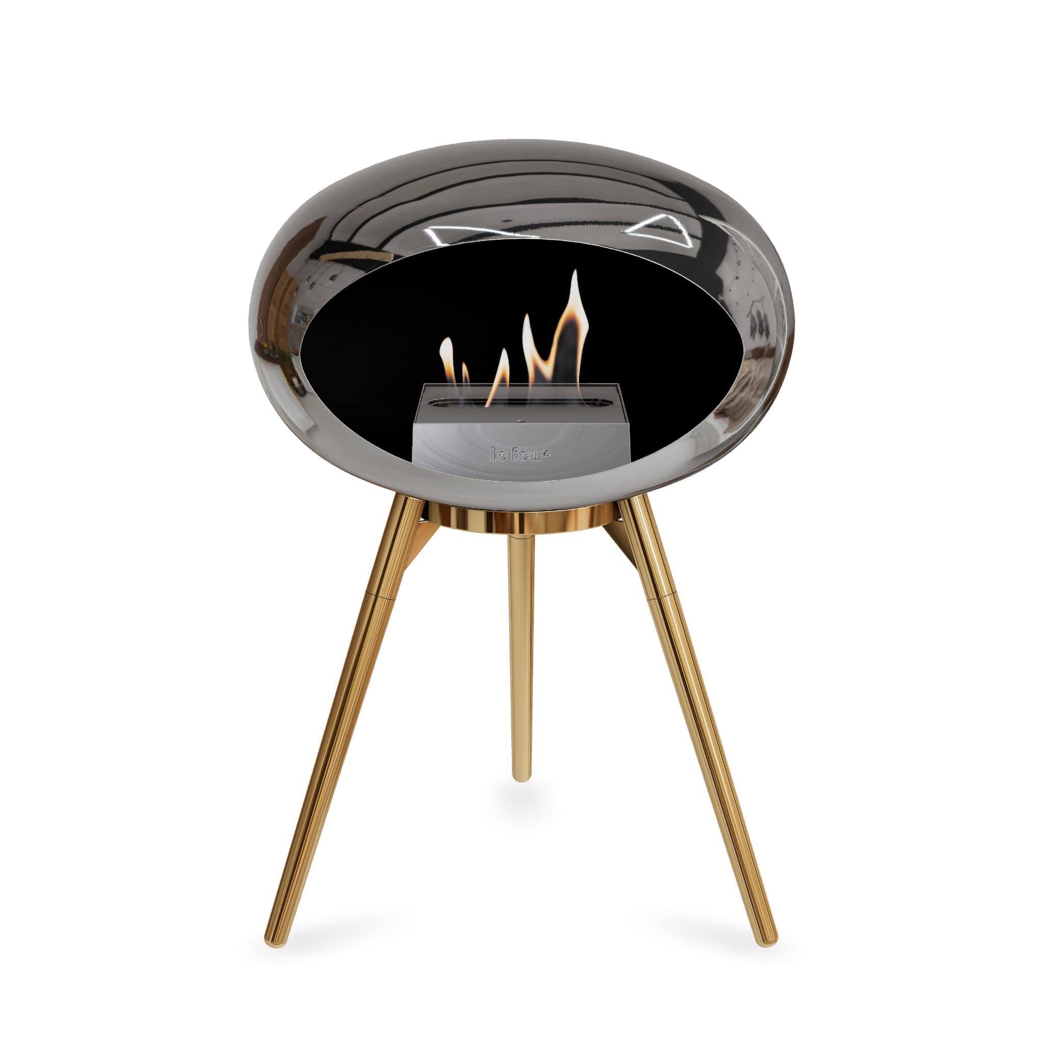 Le Feu Ground Low Dome - Chromed Silver