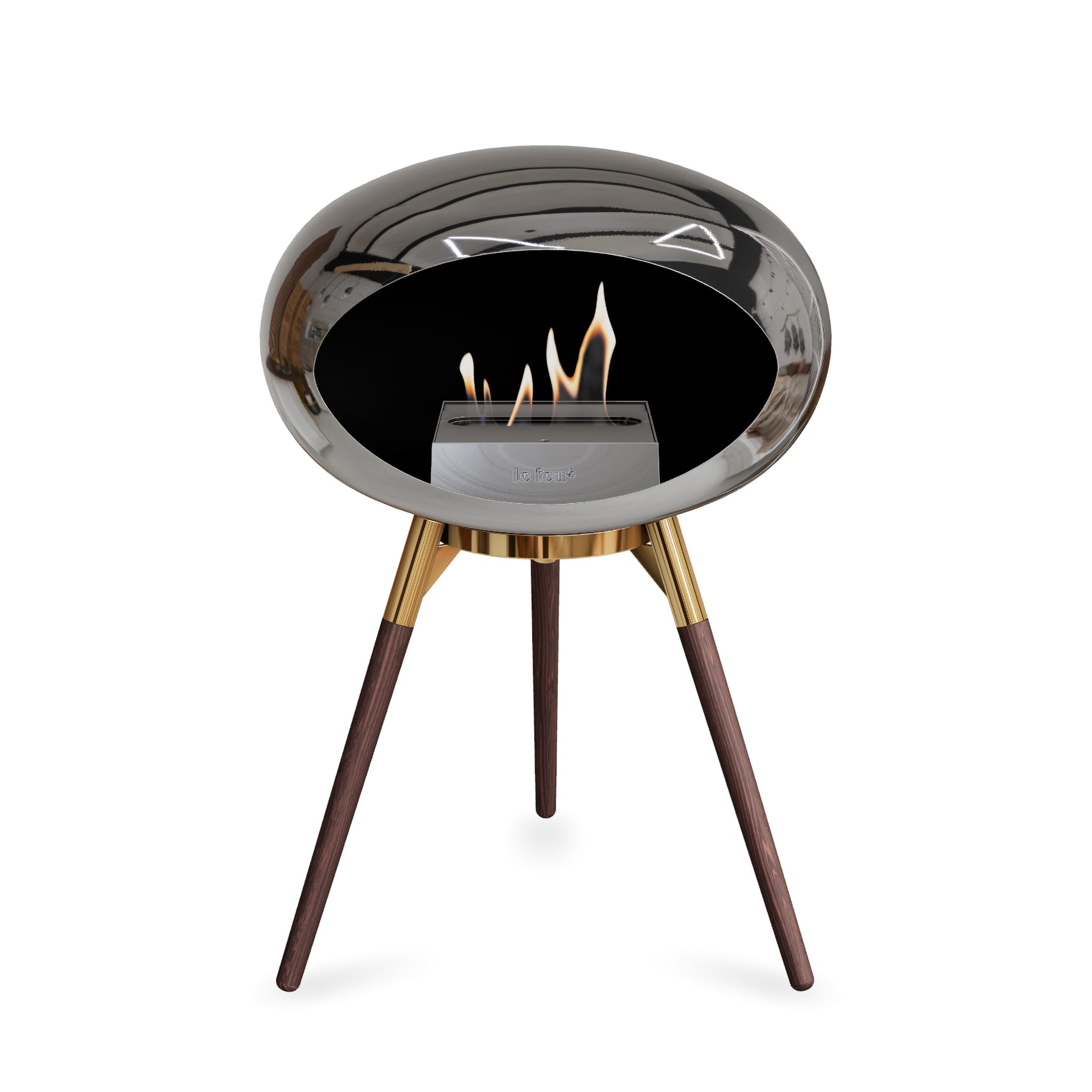 Le Feu Ground Low Dome - Chromed Silver