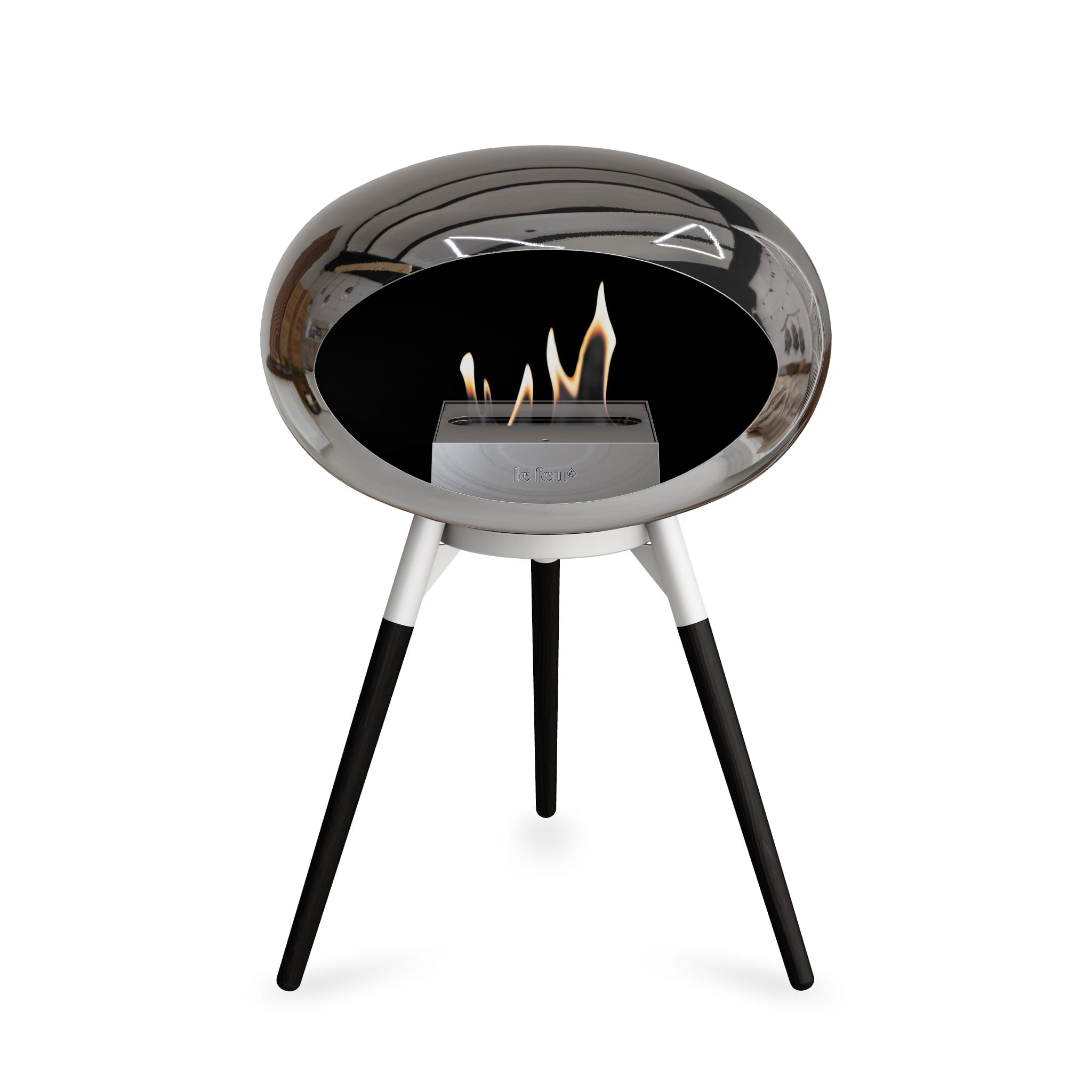 Le Feu Ground Low Dome - Chromed Silver