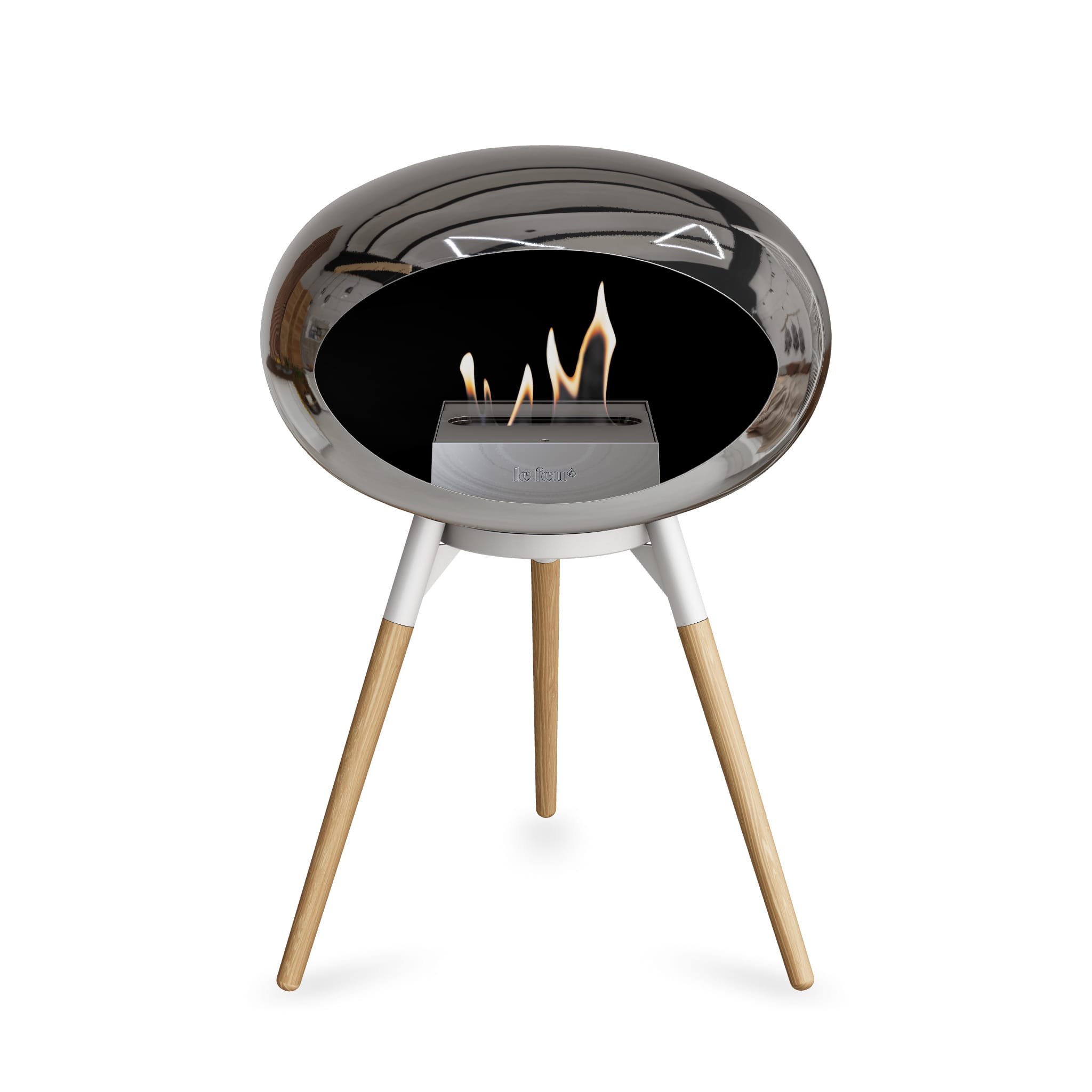Le Feu Ground Low Dome - Chromed Silver