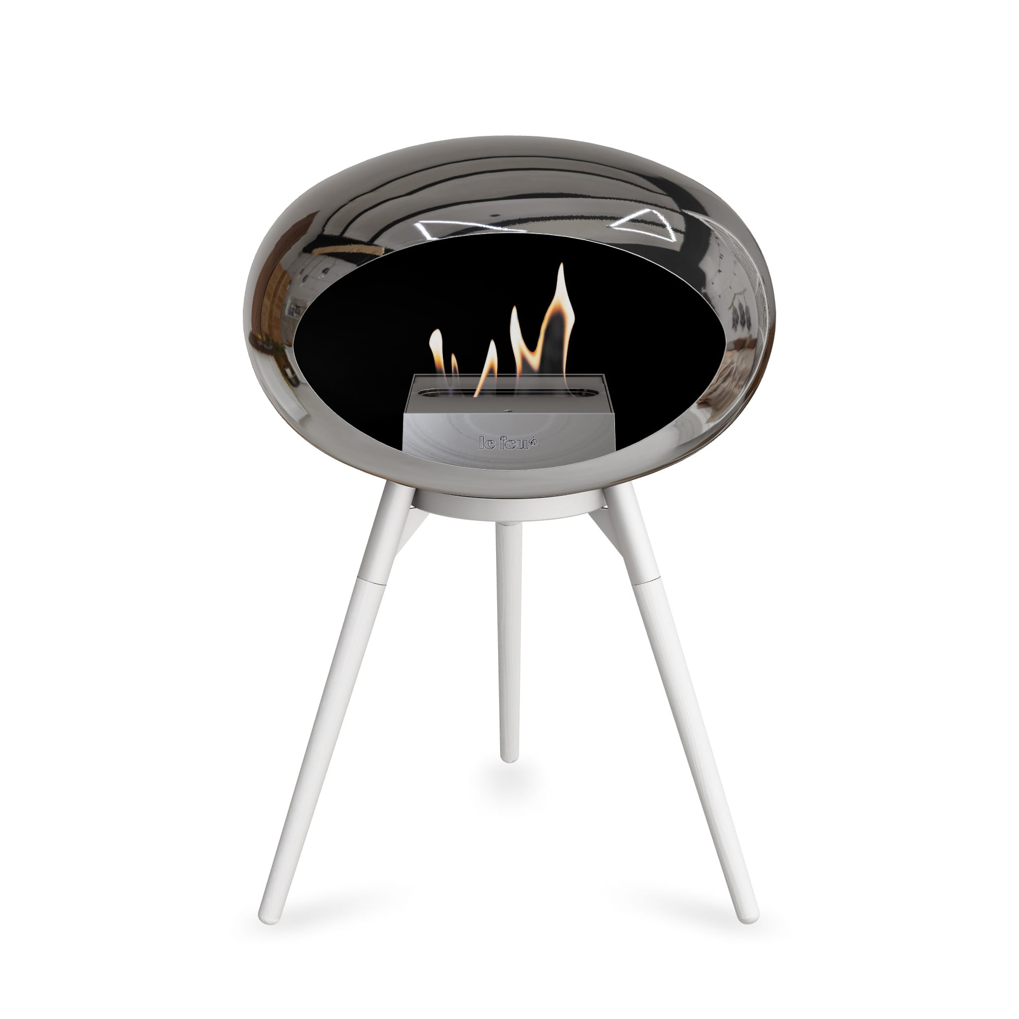 Le Feu Ground Low Dome - Chromed Silver