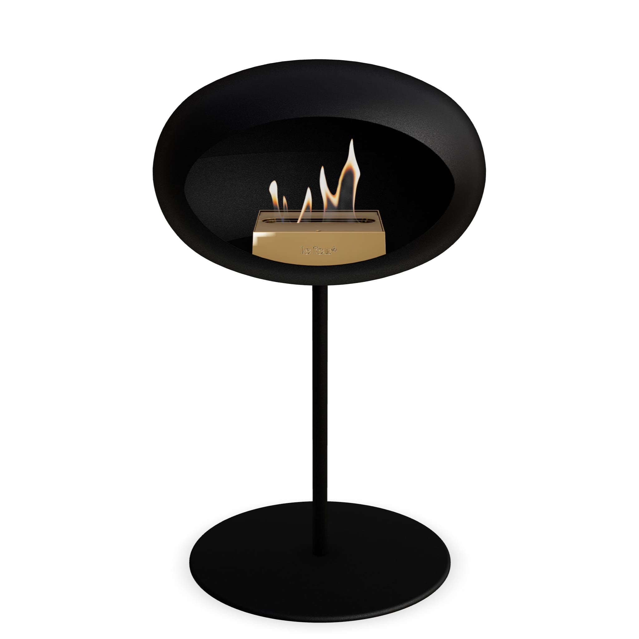 Le Feu Steel Low Dome <br>Black