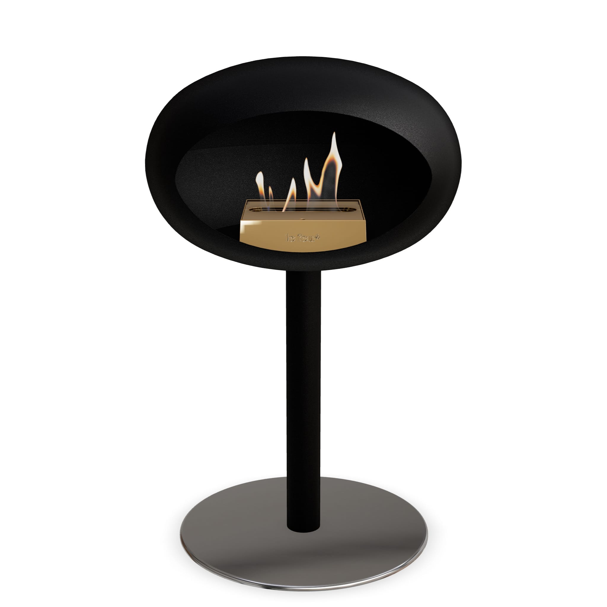 Le Feu Steel Low Dome <br>Black