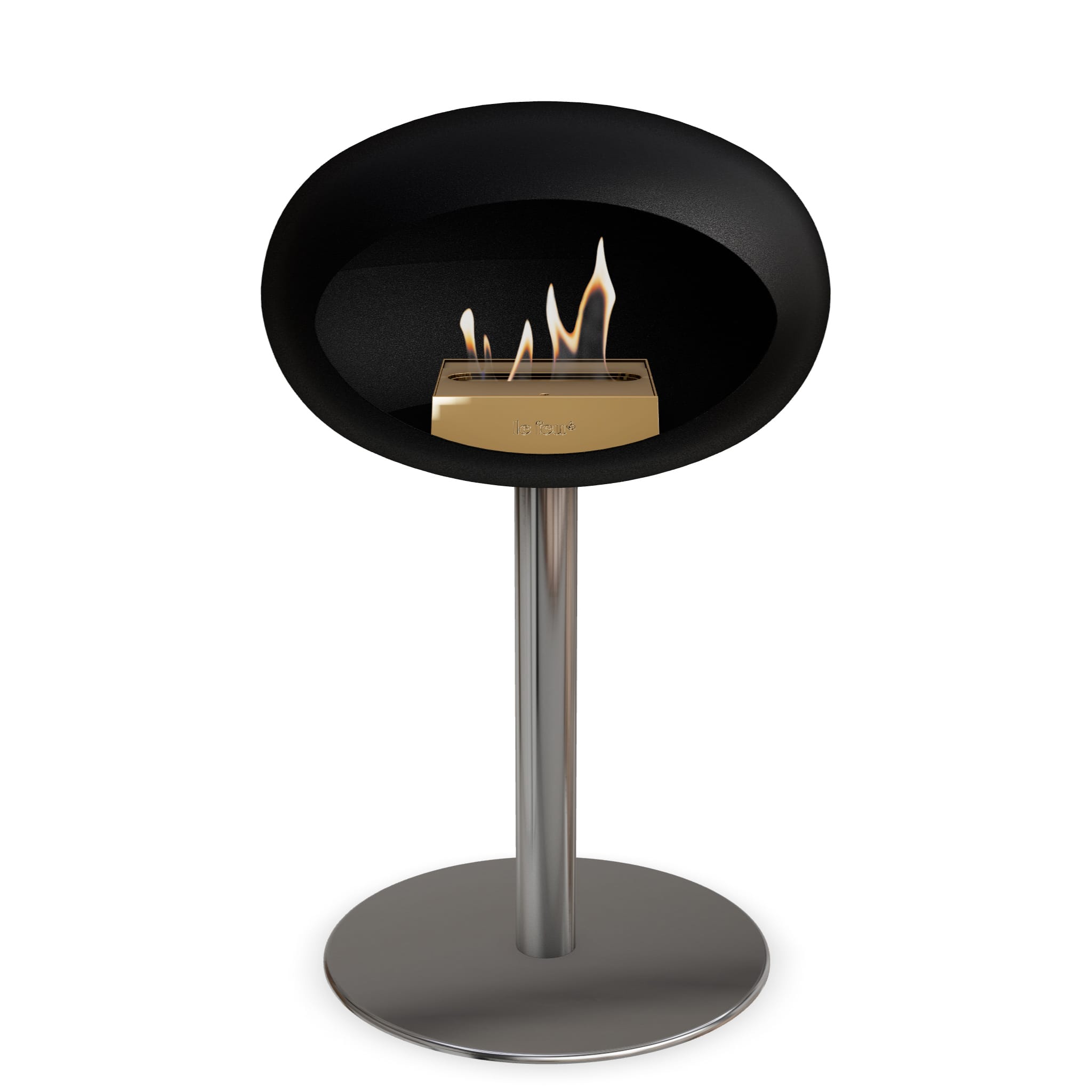 Le Feu Steel Low Dome <br>Black