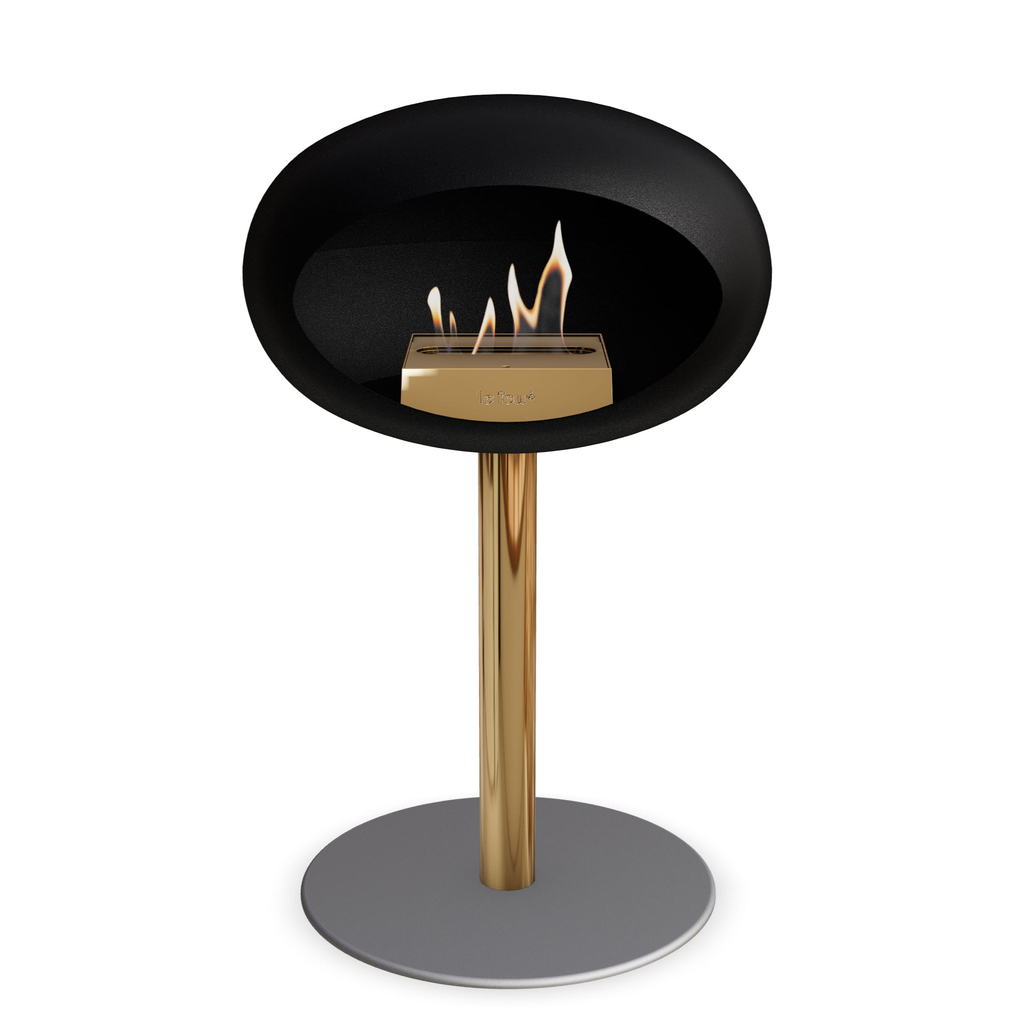 Le Feu Steel Low Dome <br>Black