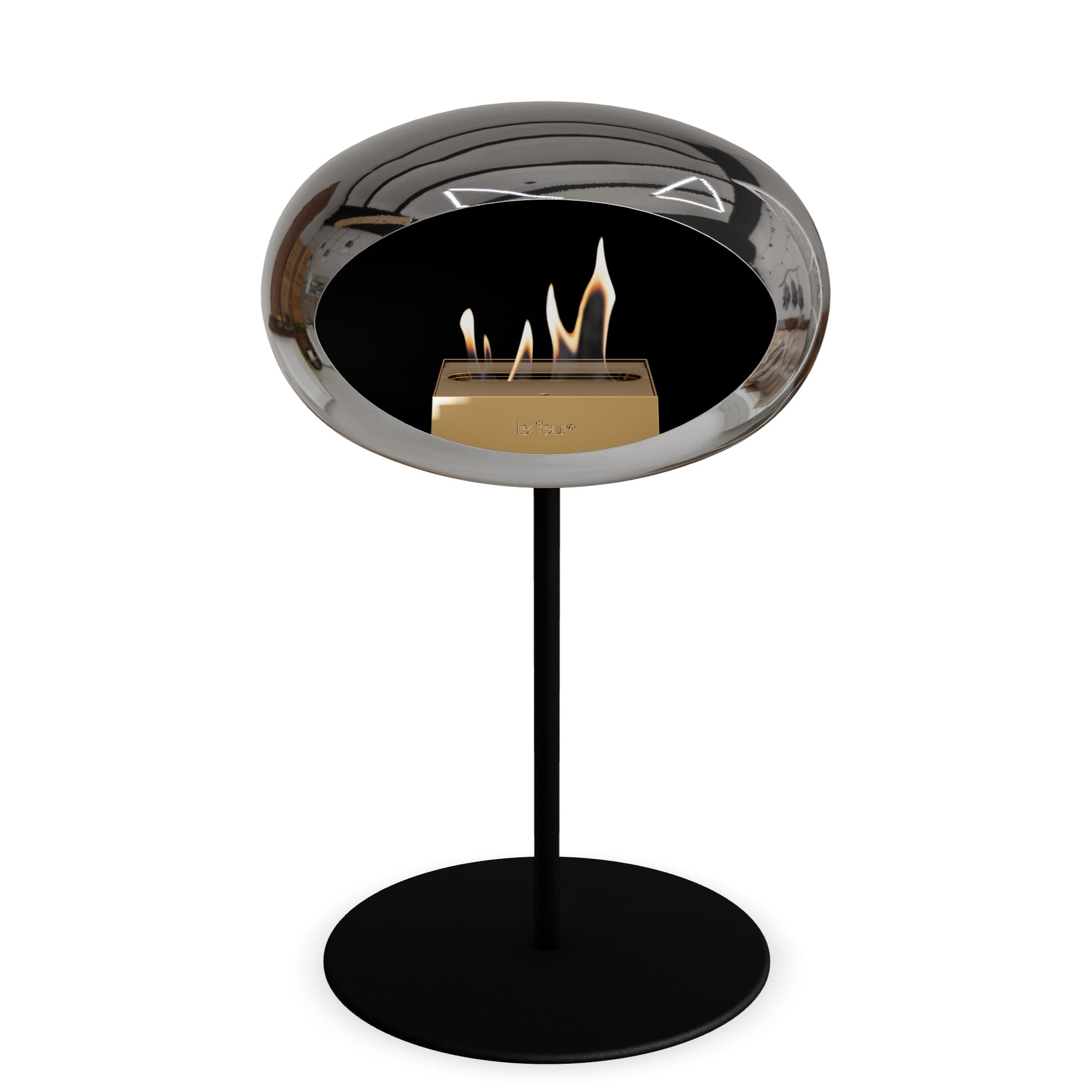 Le Feu Steel Low Dome <br>Chromed Silver