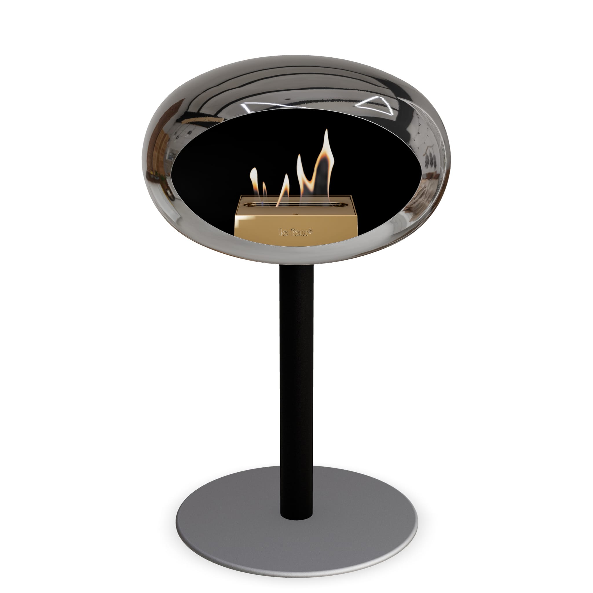 Le Feu Steel Low Dome <br>Chromed Silver