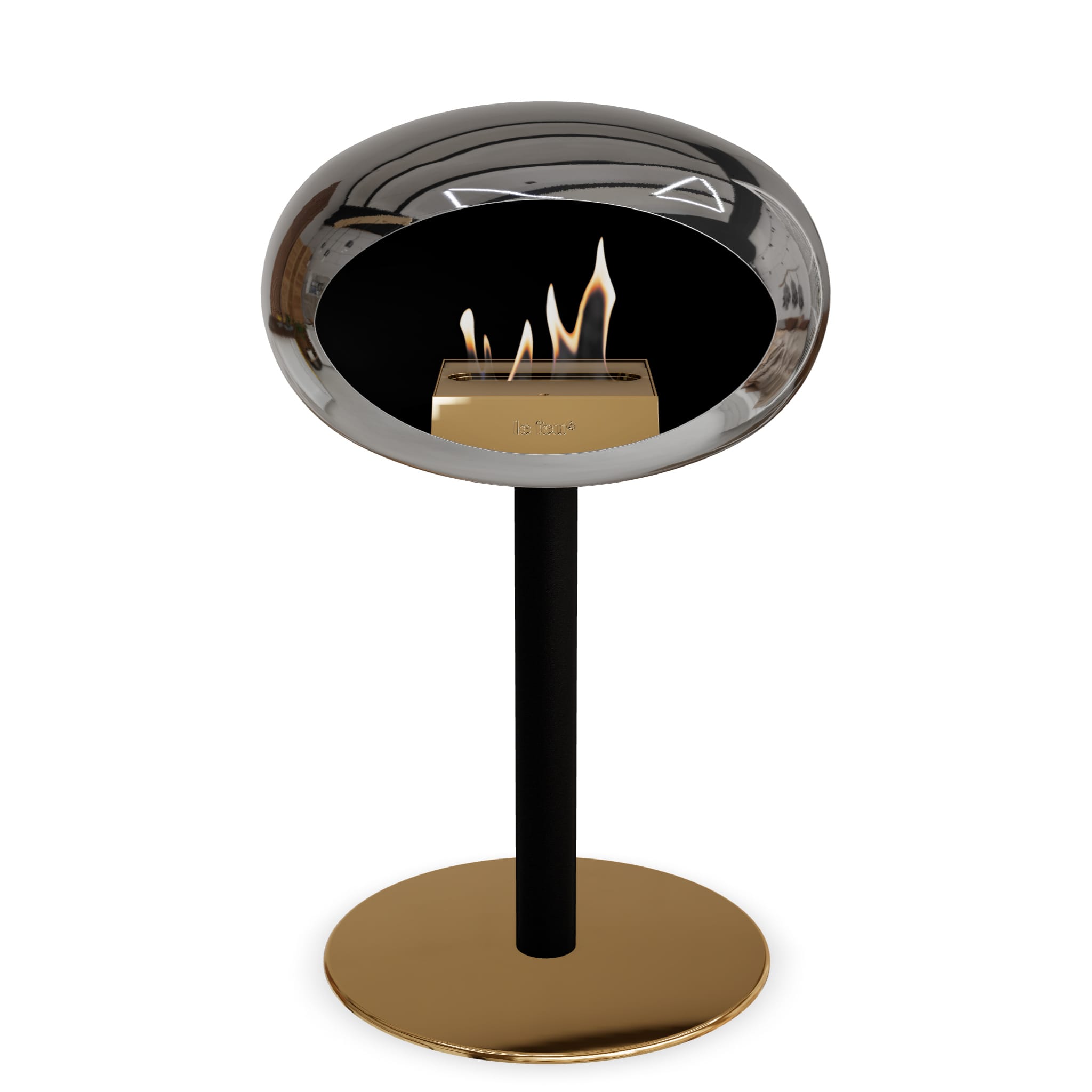 Le Feu Steel Low Dome <br>Chromed Silver