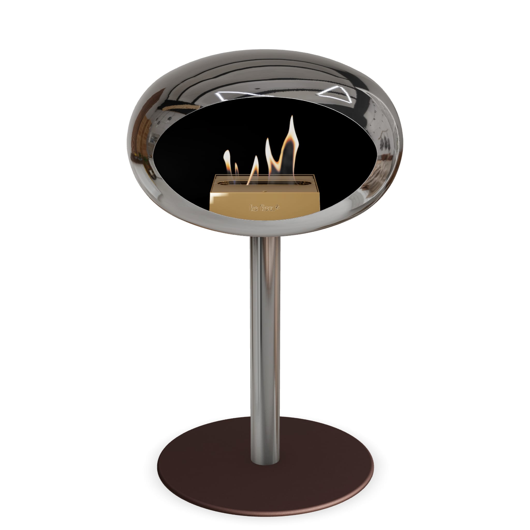 Le Feu Steel Low Dome <br>Chromed Silver