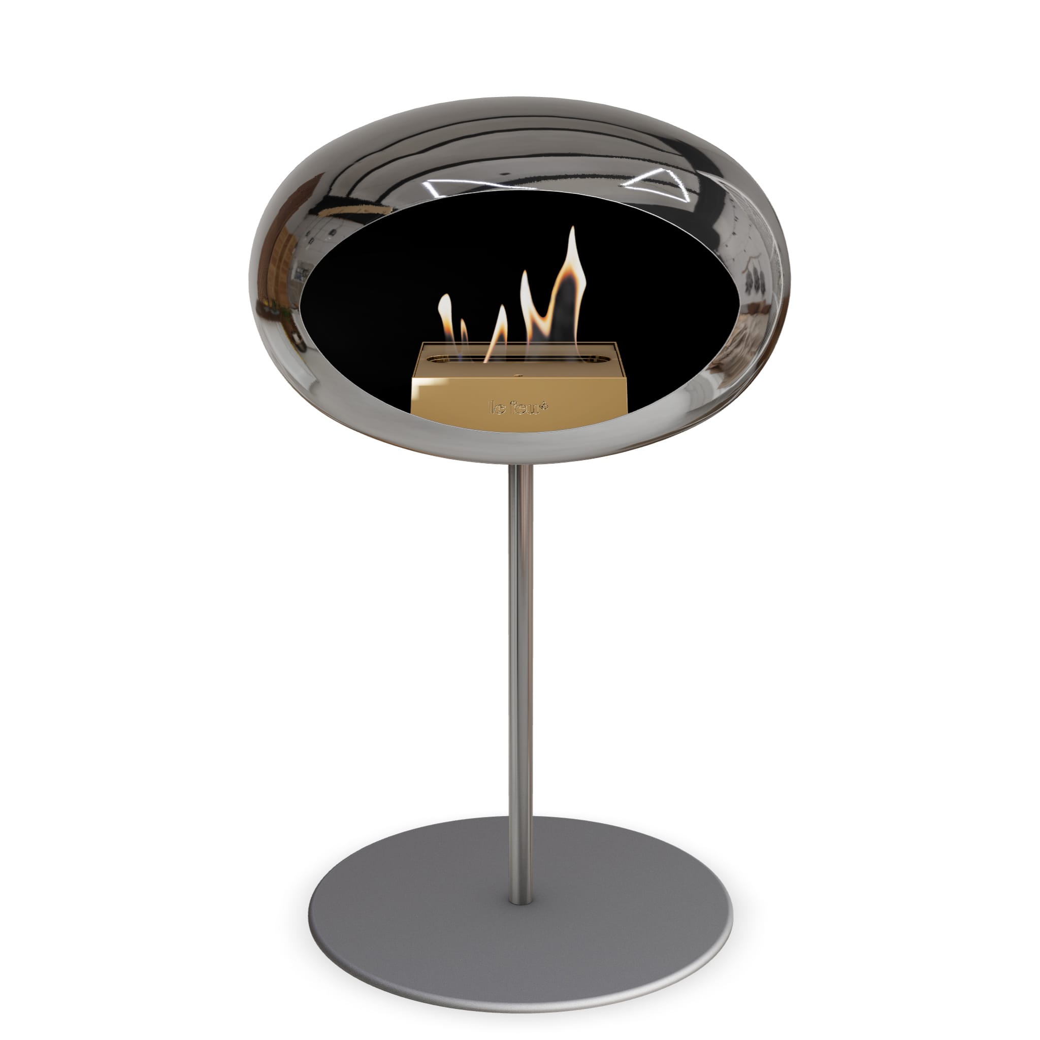 Le Feu Steel Low Dome <br>Chromed Silver