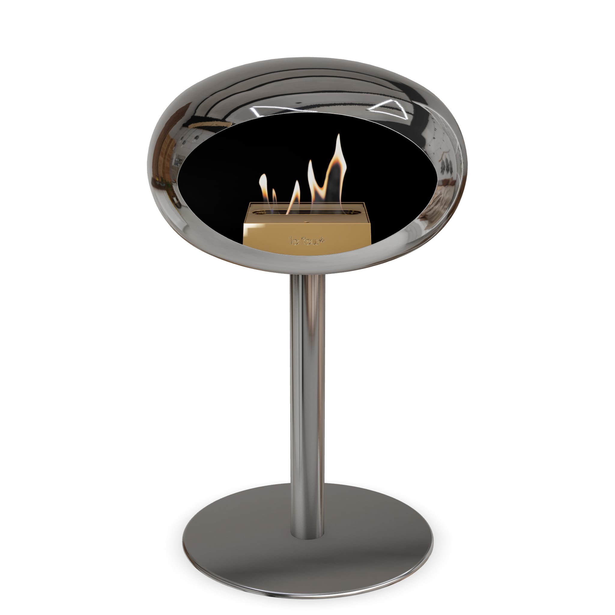 Le Feu Steel Low Dome <br>Chromed Silver